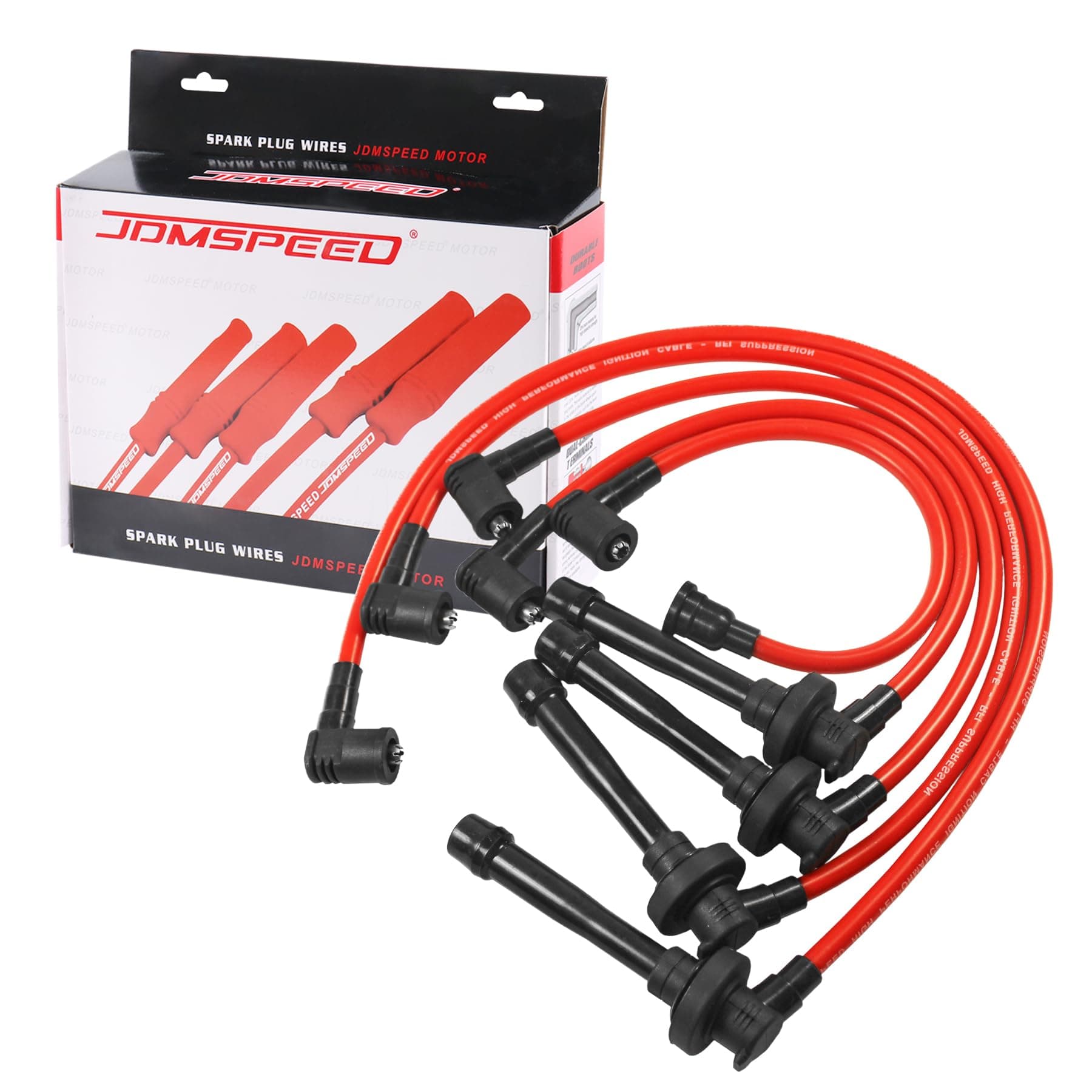 JDMSPEED New Spark Plug Wire Set Replacement For Honda Civic Del Sol EG EK EJ D15 D16 Spiral Core 92-00