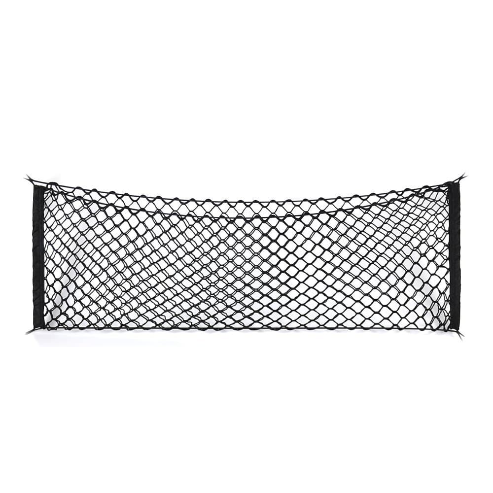 Adjustable Elastic Heavy Duty Cargo Net - Universal Stretchable Truck Net with Hooks | Organizer, Storage, Mesh, Nylon, Bungee | for Car, SUV, Truck, -Black