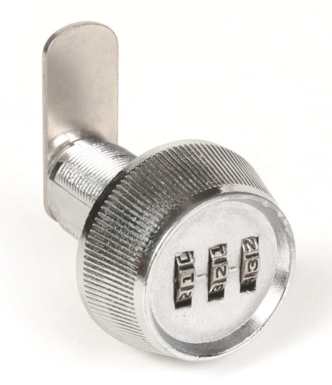 39051 3-Dial Cam Lock, 1,000 Possible Combinations, 1-Pack, 3/4 Inch Length, Chrome