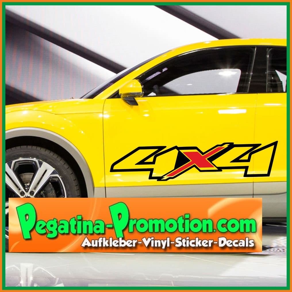 Type X 2 "4x4" High-Quality Tuning Decal for Off-Road Vehicle / Approx. 60 x 14 cm