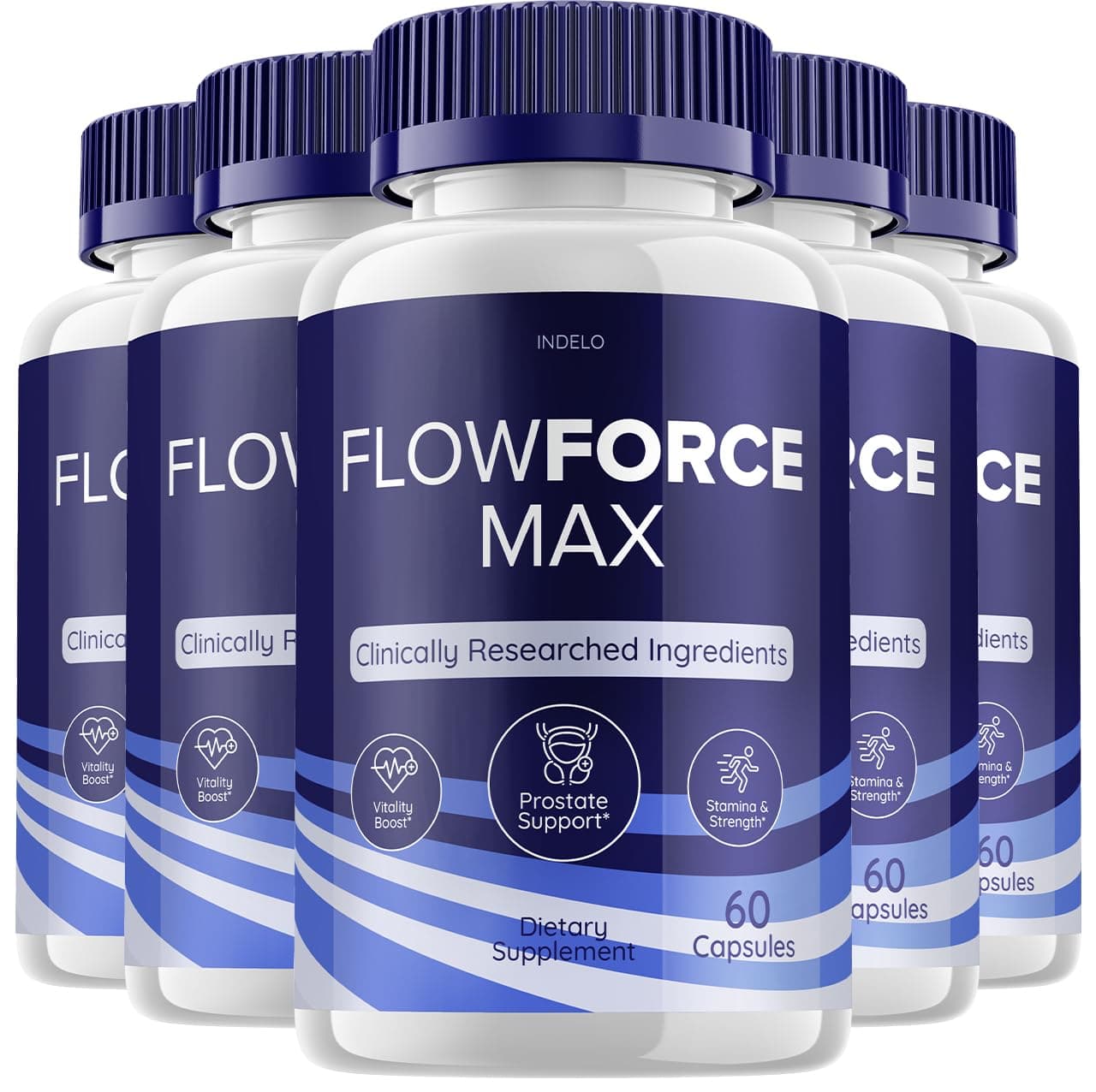 (5 Pack) FlowForce Max Supplement Advanced Energy, Supplement for Men, Flow Force Control Supplements Flowforce Max for Men Health, FlowForce Reviews (300 Capsules)