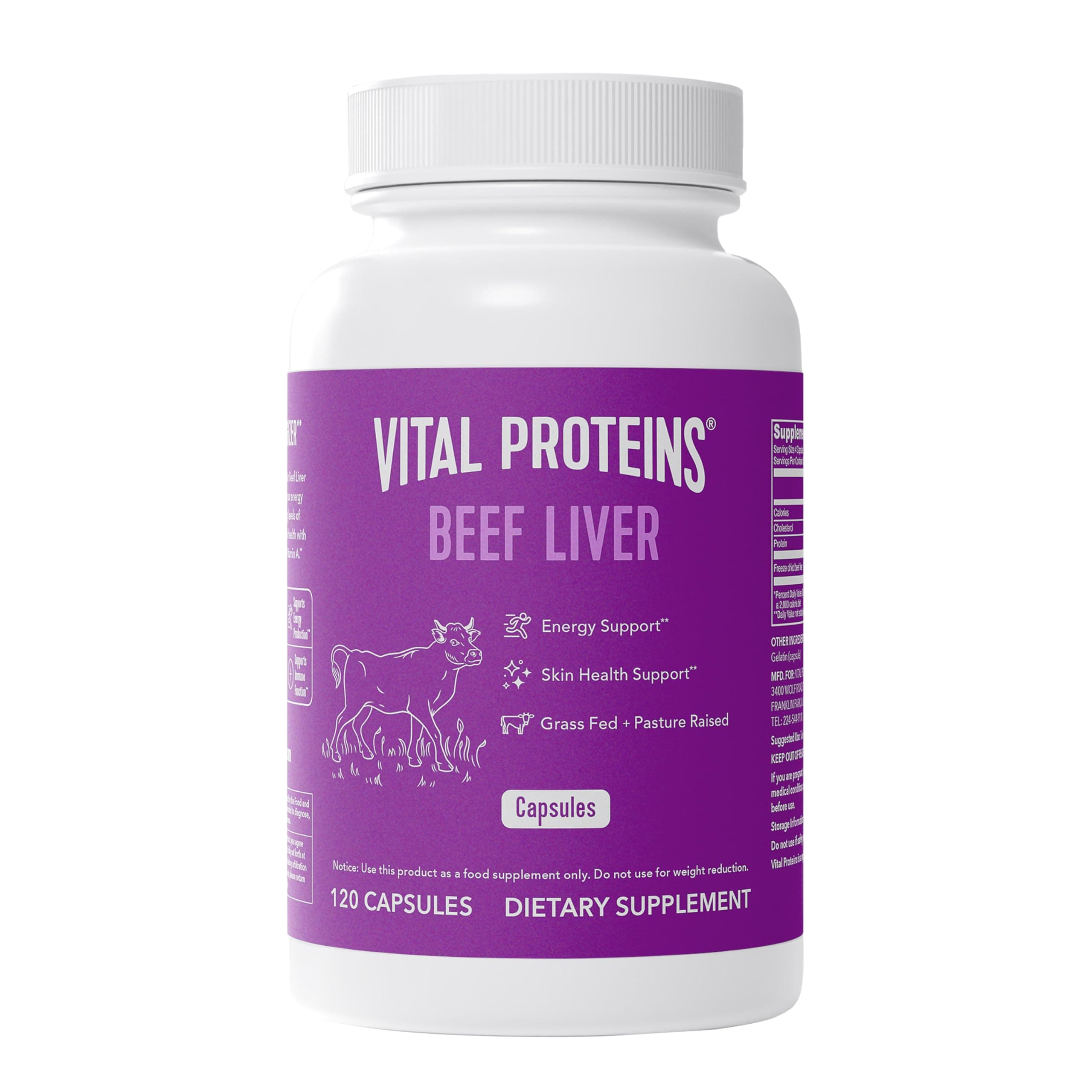 Beef Liver 750mg Capsules - 120