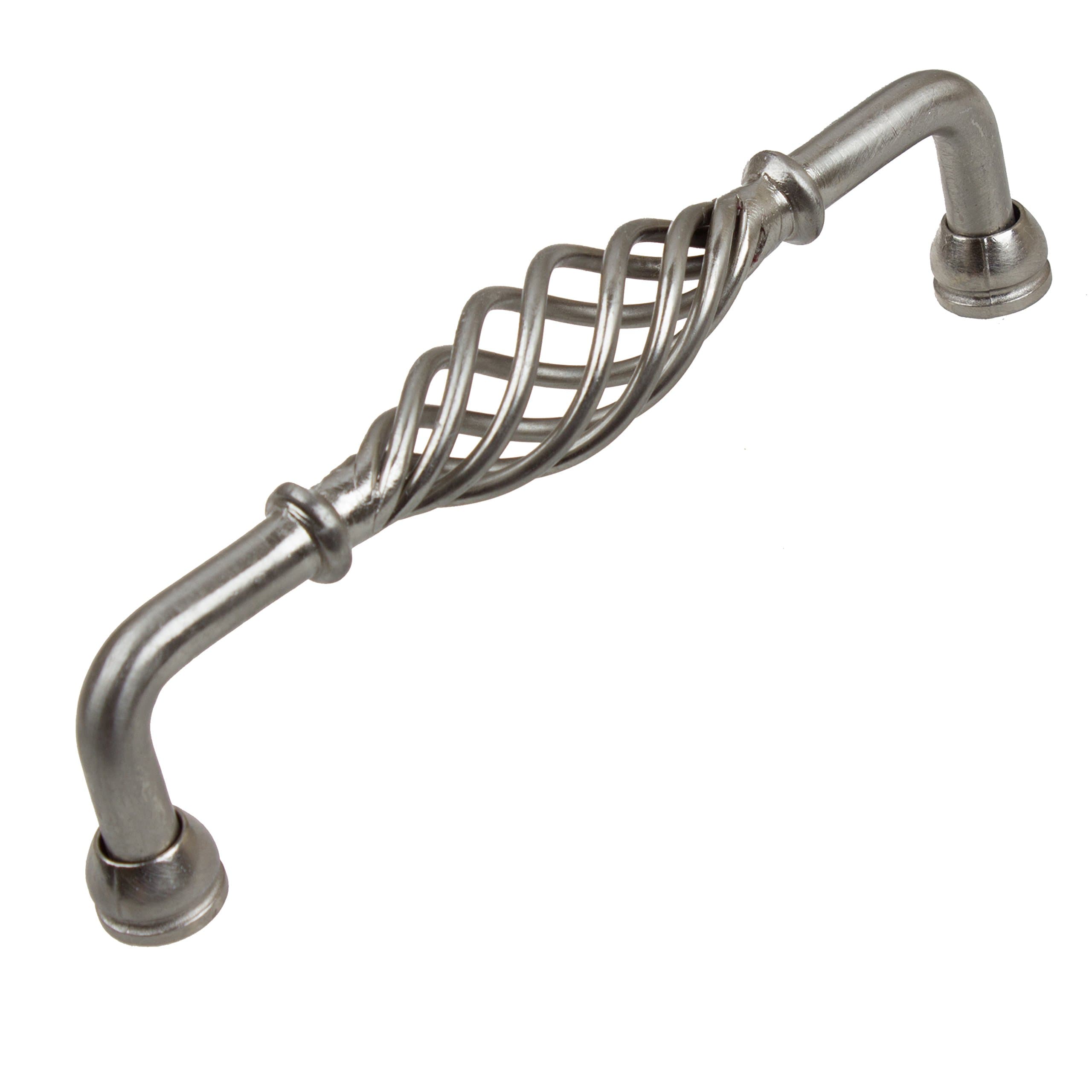 GlideRite Hardware 5" CC Fluted Birdcage Cabinet Pulls, Satin Nickel, 3212-128