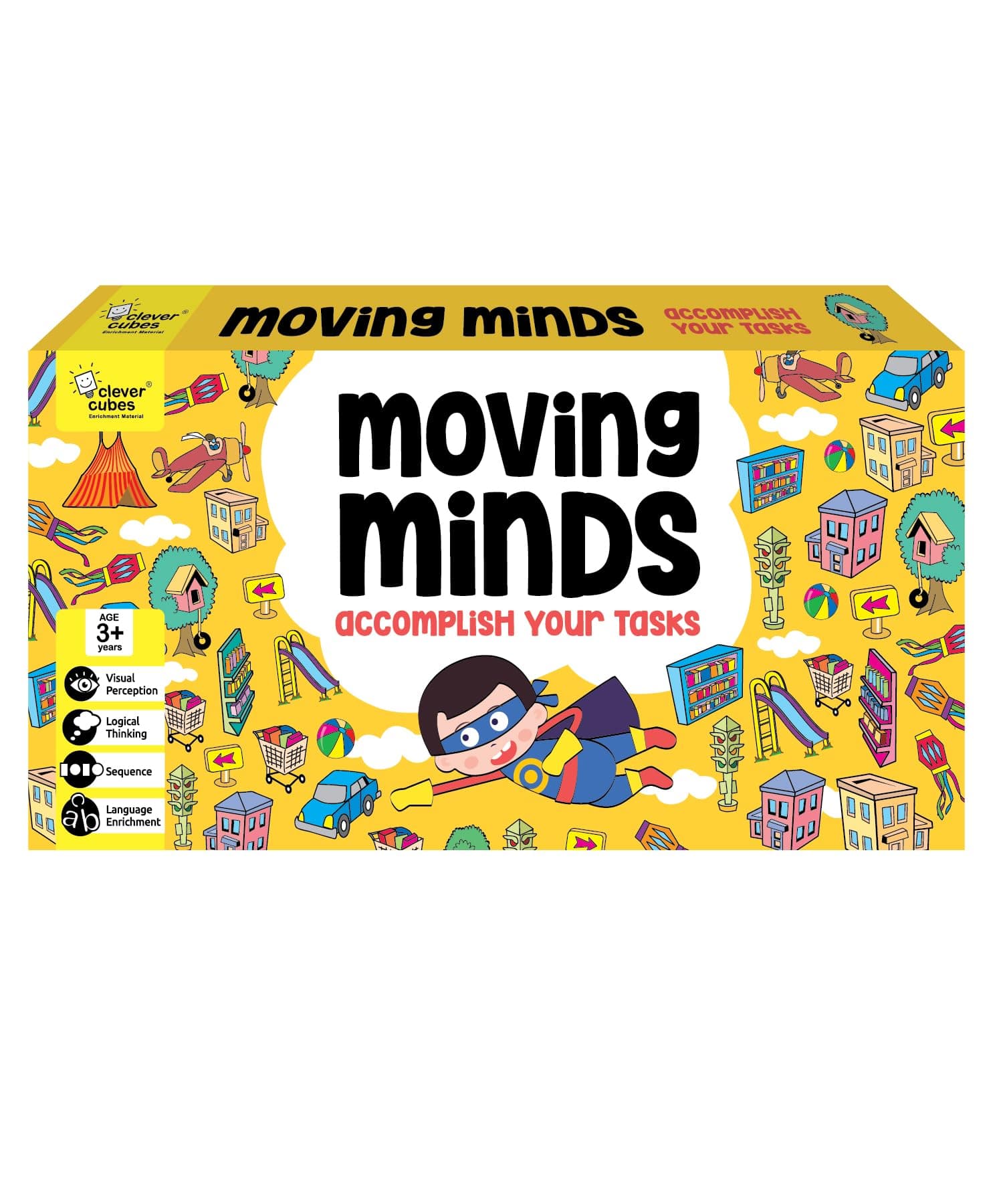 Clever Cubes Moving Minds | Learning Fun Activity Games for Kids | Best Return Gifts | Interactive Family Board Game | Mutiplayer 1-4 Players | Toys for Age 3 4 5 6 Years Old Girls Boys | Preschool