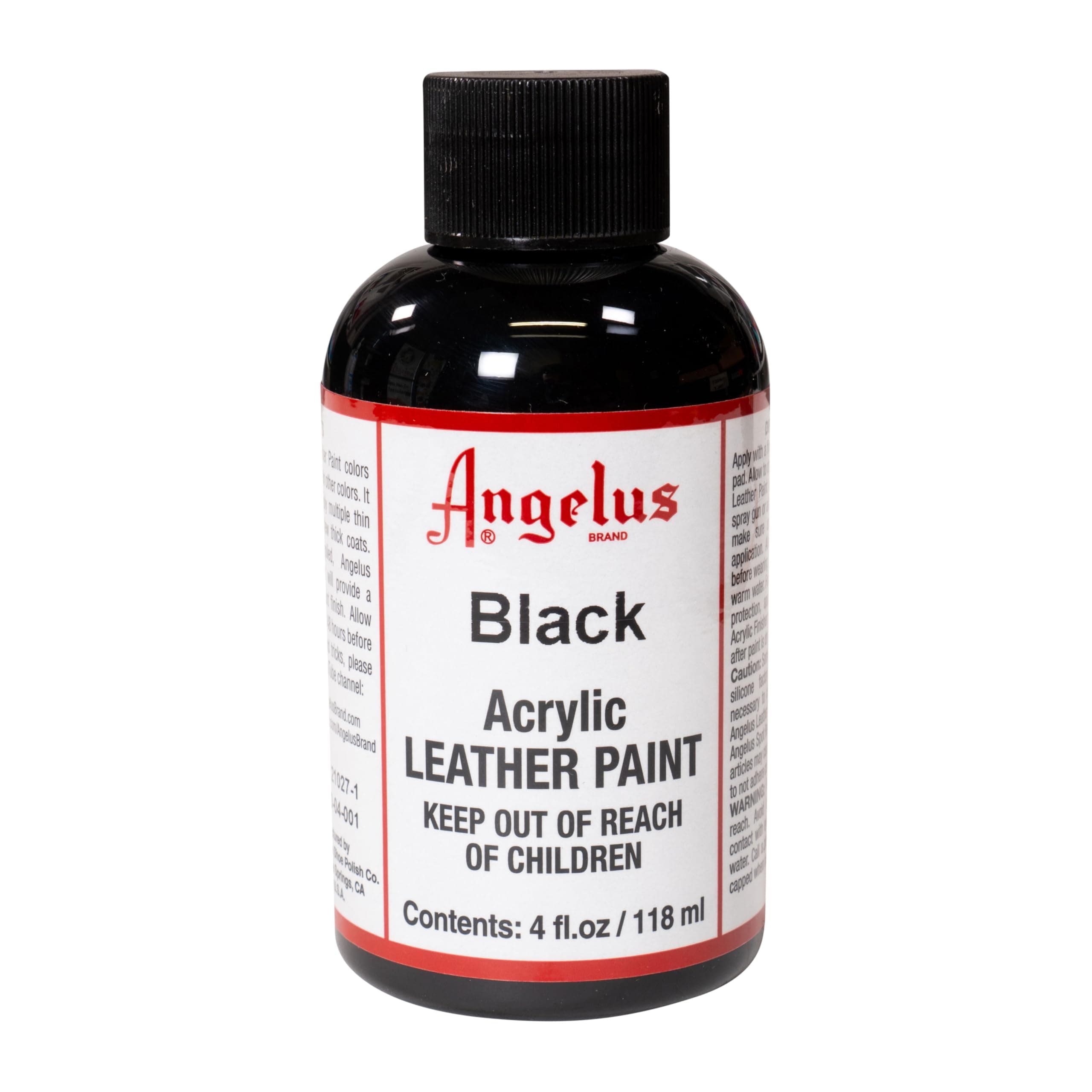 Acrylic Leather Paint, Black 4oz