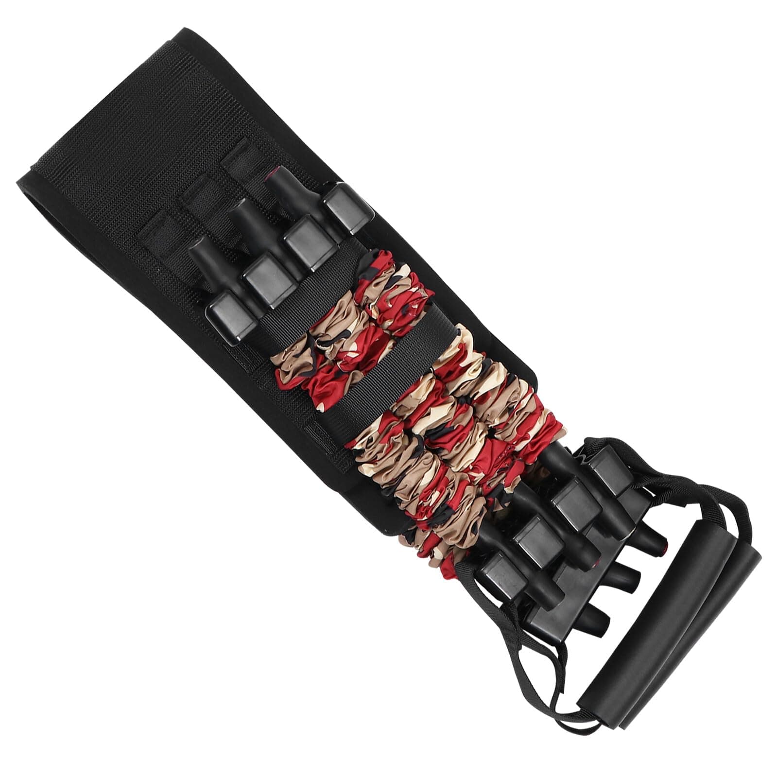 Flame Camouflage Chest Expand Puller Elastic Resistance Bands for Bench Press Training Ergonomic Grip Fitness Equipment for Home Workout and Muscle Strengthening
