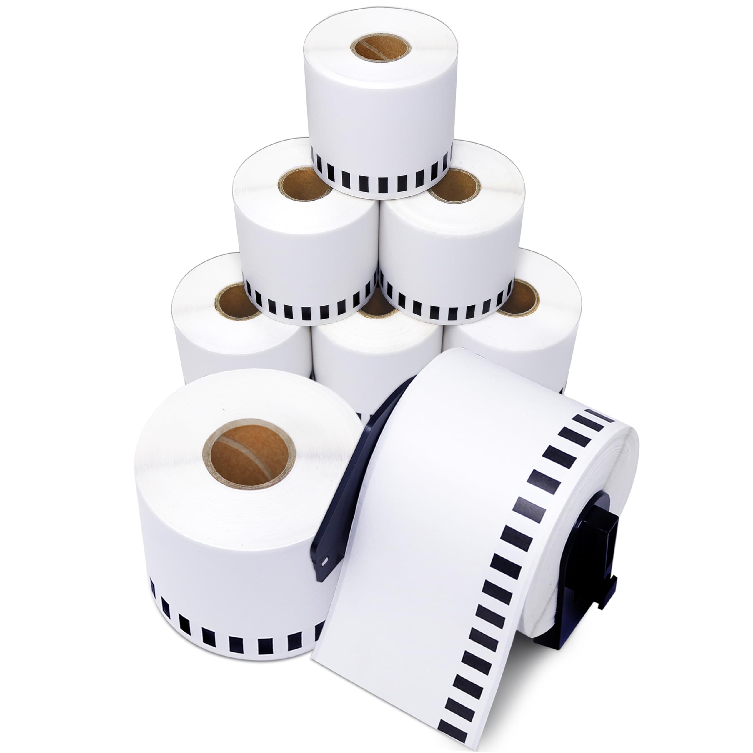 Replacement for Brother DK-2205 (8 Rolls, 800 Ft Total) 2.4" Continuous Direct Thermal Labels Cut-to-Length Paper Tape - Compatible with QL Printers, QL-800, QL-810W, QL-820NWB
