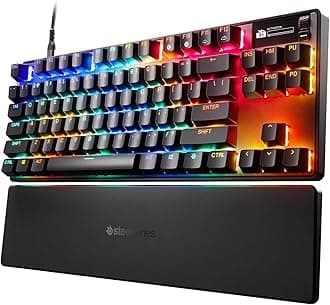 SteelSeries Apex Pro TKL Gen 3 - OmniPoint 3.0 HyperMagnetic Switches - Adjustable Actuation - Rapid Trigger - Game-Ready Presets - Protection Mode - Rapid Tap/SOCD - OLED - US Layout (QWERTY)
