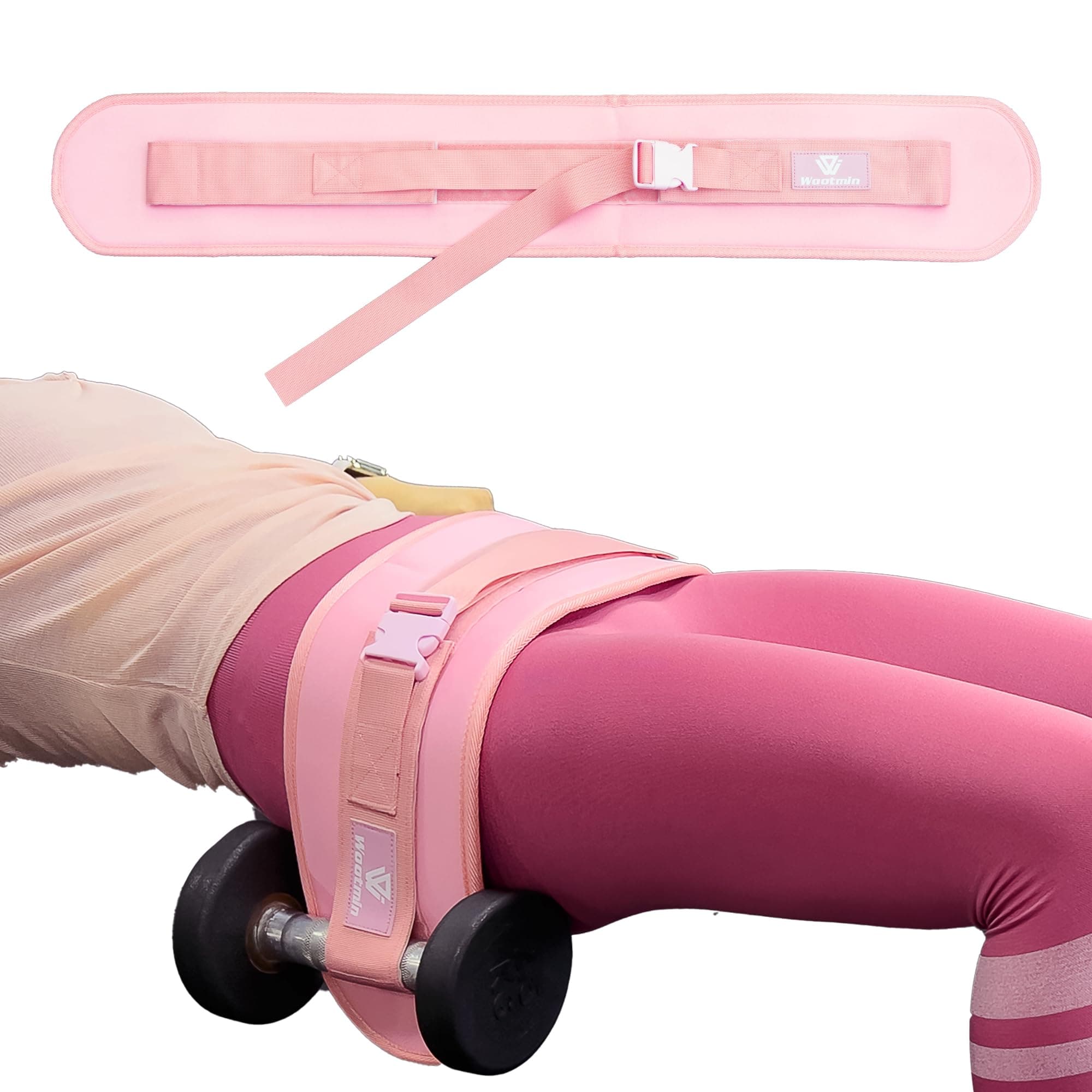 Hip Thrust Belt, Fully Upgraded Hip Thrust Belt for Dumbbells, More Comfortable Hip Thrust Belt, Home Gym Hip Thrust Belt with Wider and Longer Anti-Slip Pads.