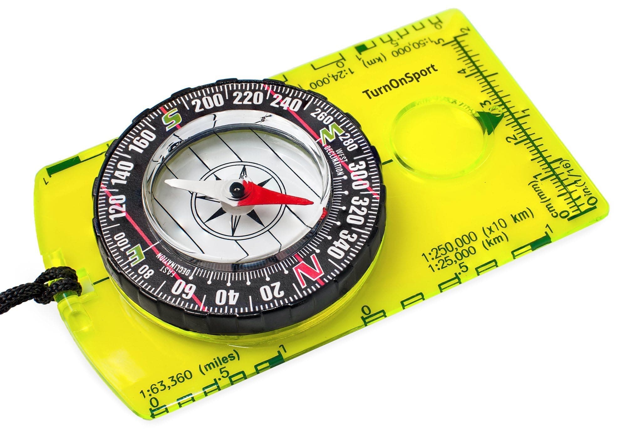 Giliglue Yellow Navigation Backpacking Compass Orienteering Hiking Compass Map Reading Compass for Scout Kids Outdoor Camping Compasses Sports and Outdoor Recreation Accessories