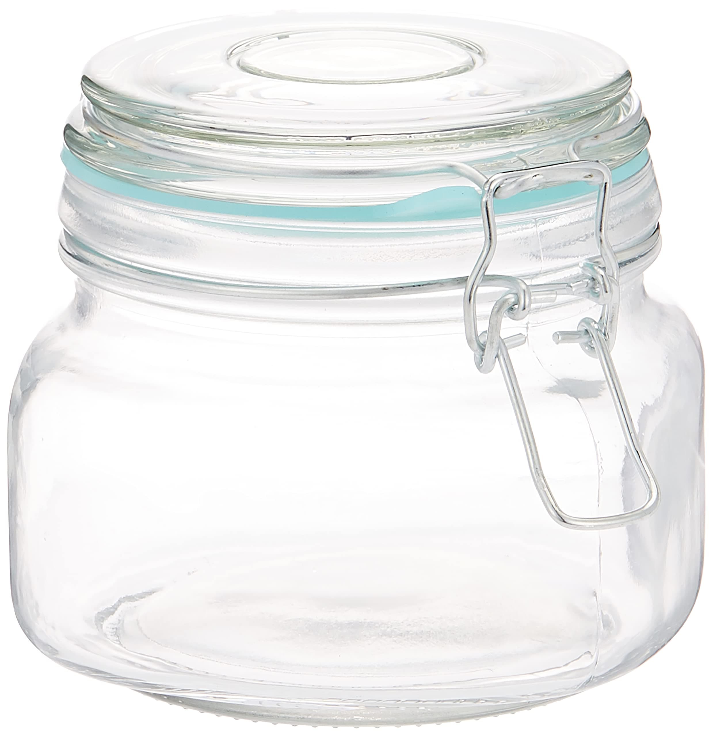 Sunray Glass Clip Jar, 500ml, Assorted