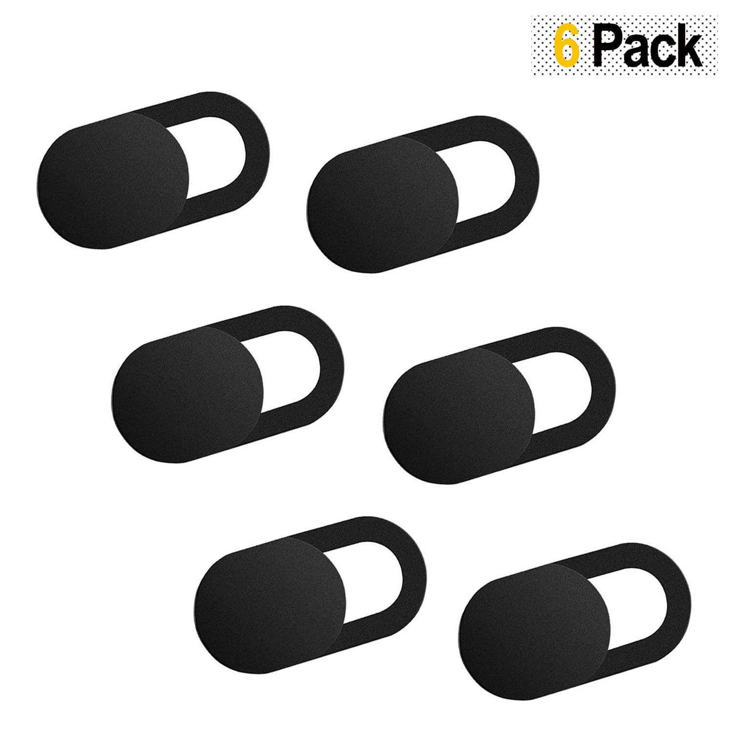Valefod Webcam Cover Slider, Ultra Slim Advanced Web Camera Cover for Computer, PC, Laptop, Macbook, iPad, Tablet, iPhone, Smart Phone, Surface Pro, Protecting Your Privacy and Security, 6-Pack