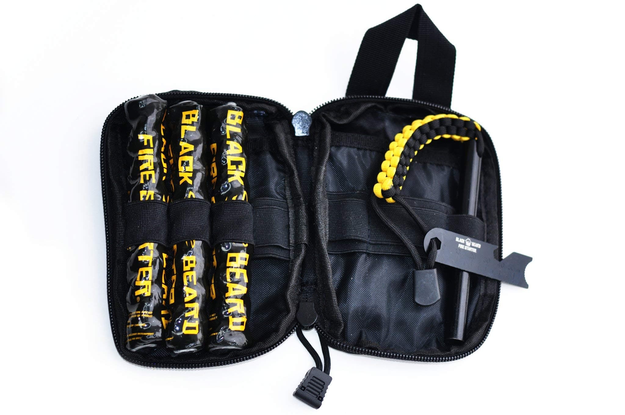 Black Beard Captain's Loot Fire Starter Kit with Ferro Rod & Fire Starter Rope | Fast Lighting Fire Starter Kit for Campfires (Waterproof & Windproof) | Infinite Shelf Life for Emergency Survival Kits