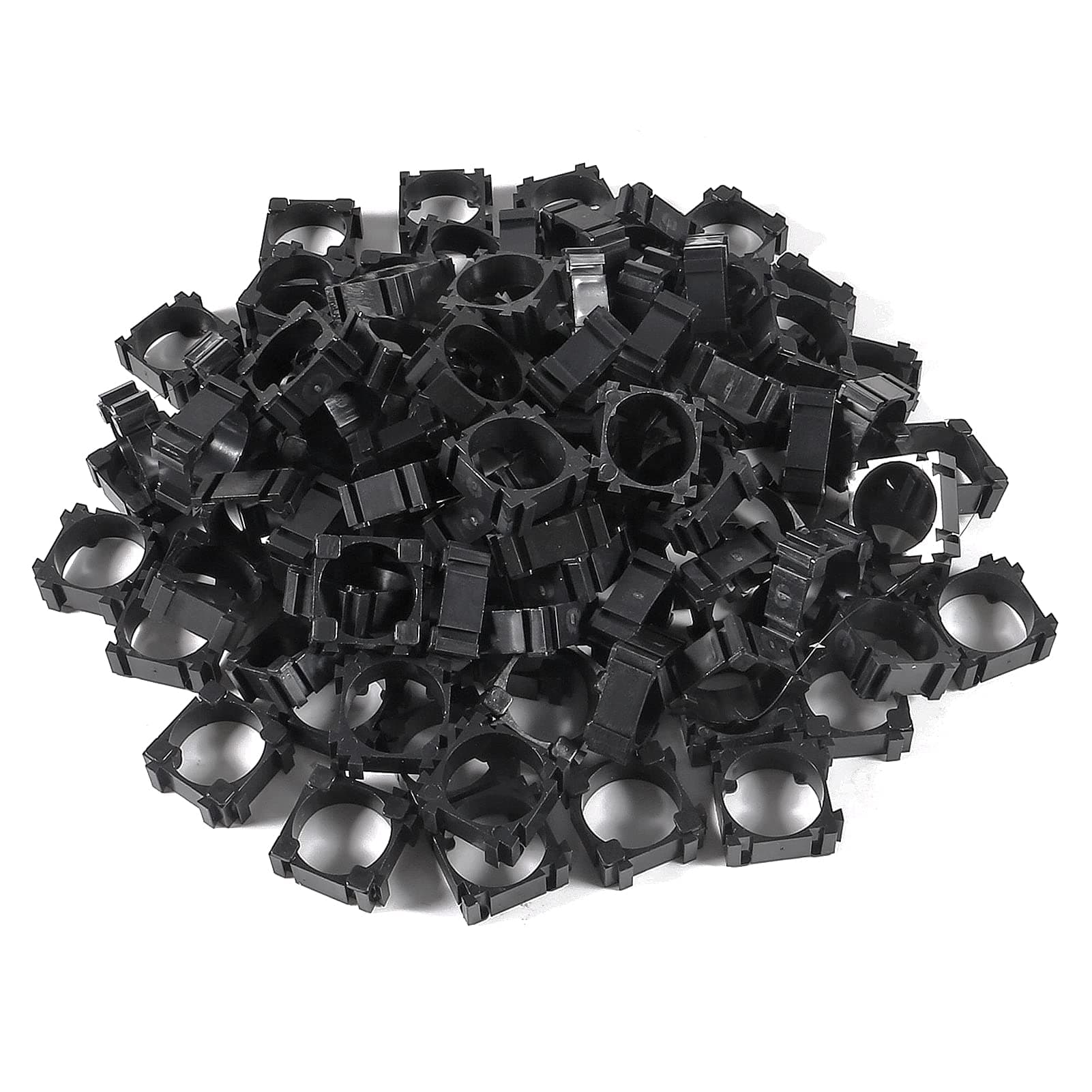 100Pcs 18650 Lithium Battery Holder, Plastic Battery Pack Bracket Cylindrical Cell Battery Stand Cell Spacer for DIY Fixed Battery
