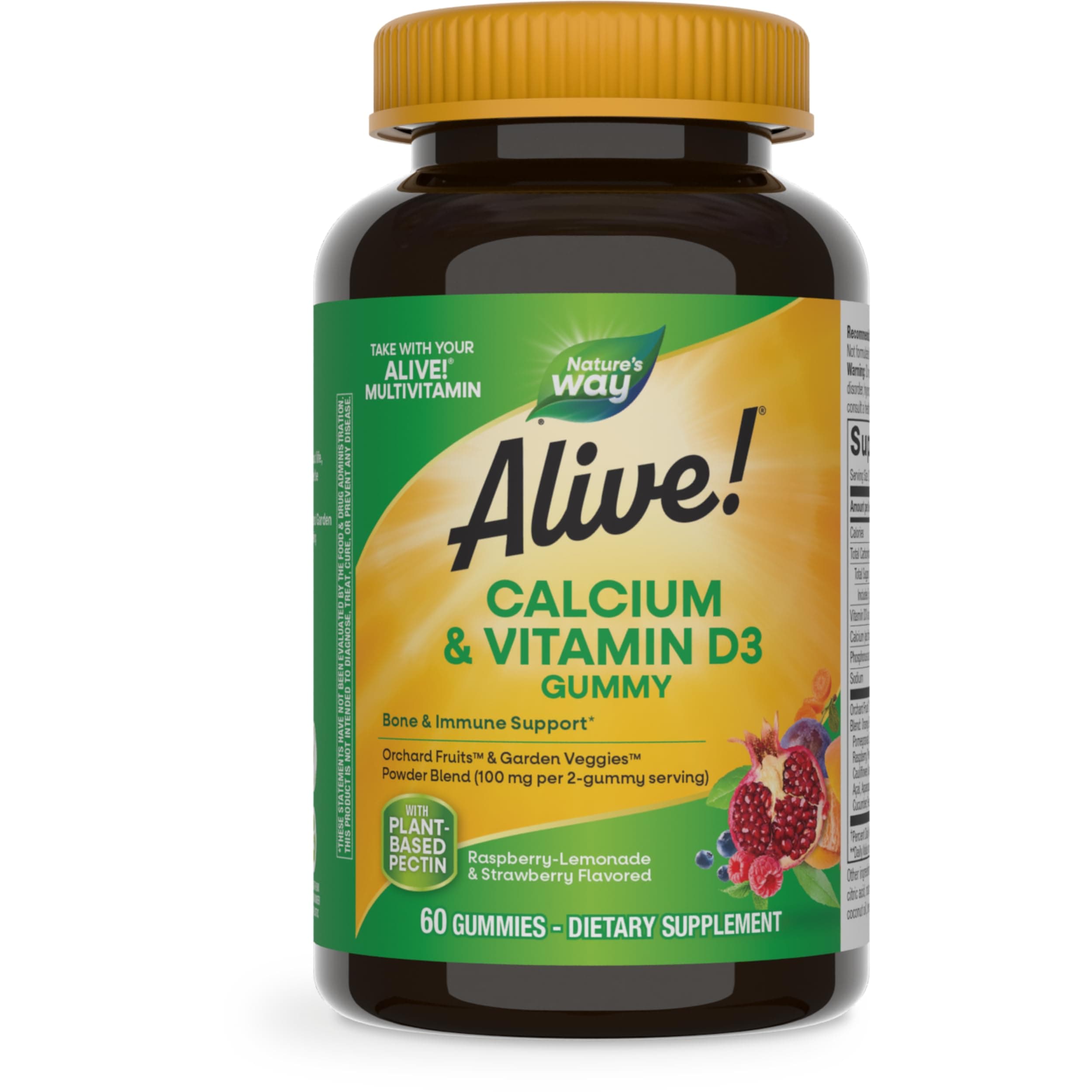 Alive Calcium + D3 Gummies 60'S