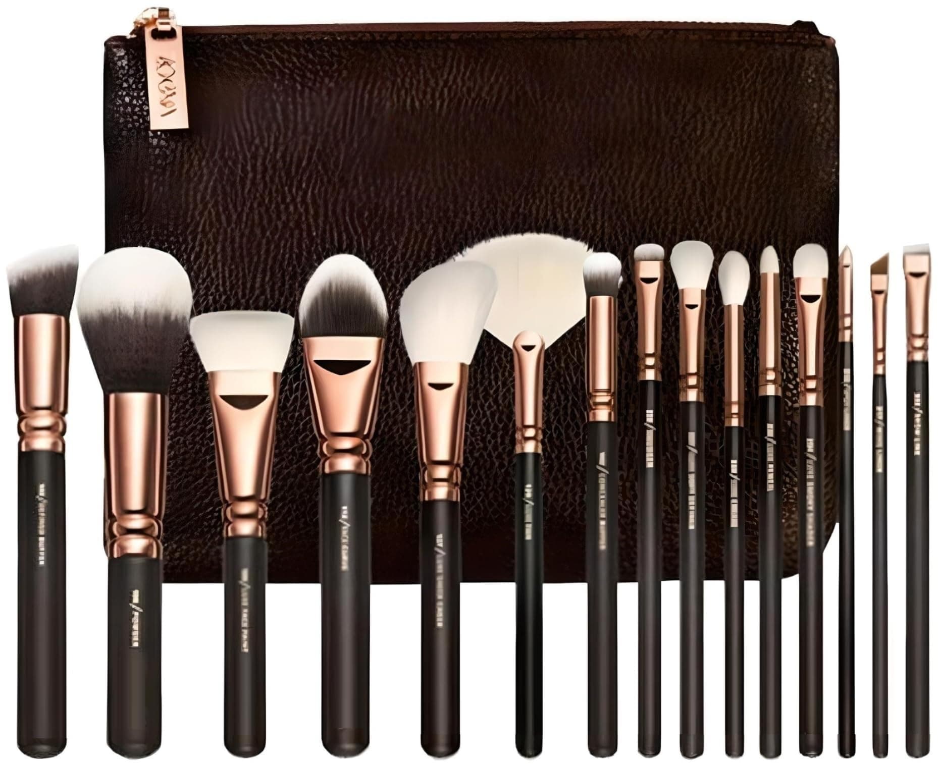 NANCY AJRAM X ZOEVA Professional Complete Makeup Brush Set with Pouch - Includes 15 Face and Eye Makeup Brushes Kit