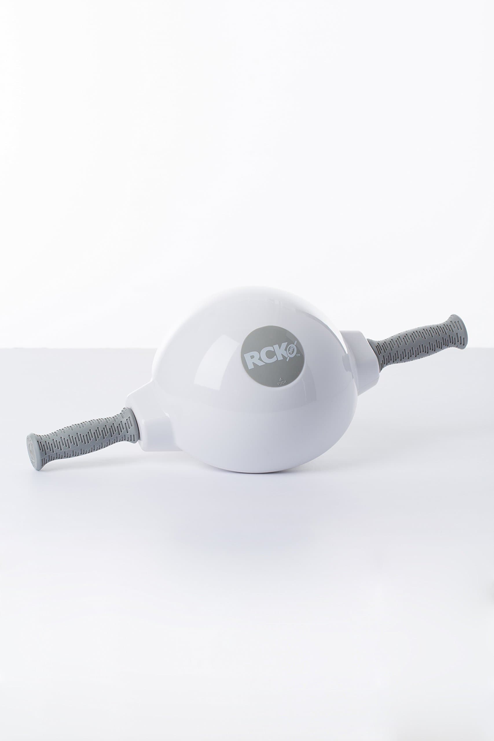Ab Trainer by Rock 360 Abdominal Roller Wheel - White