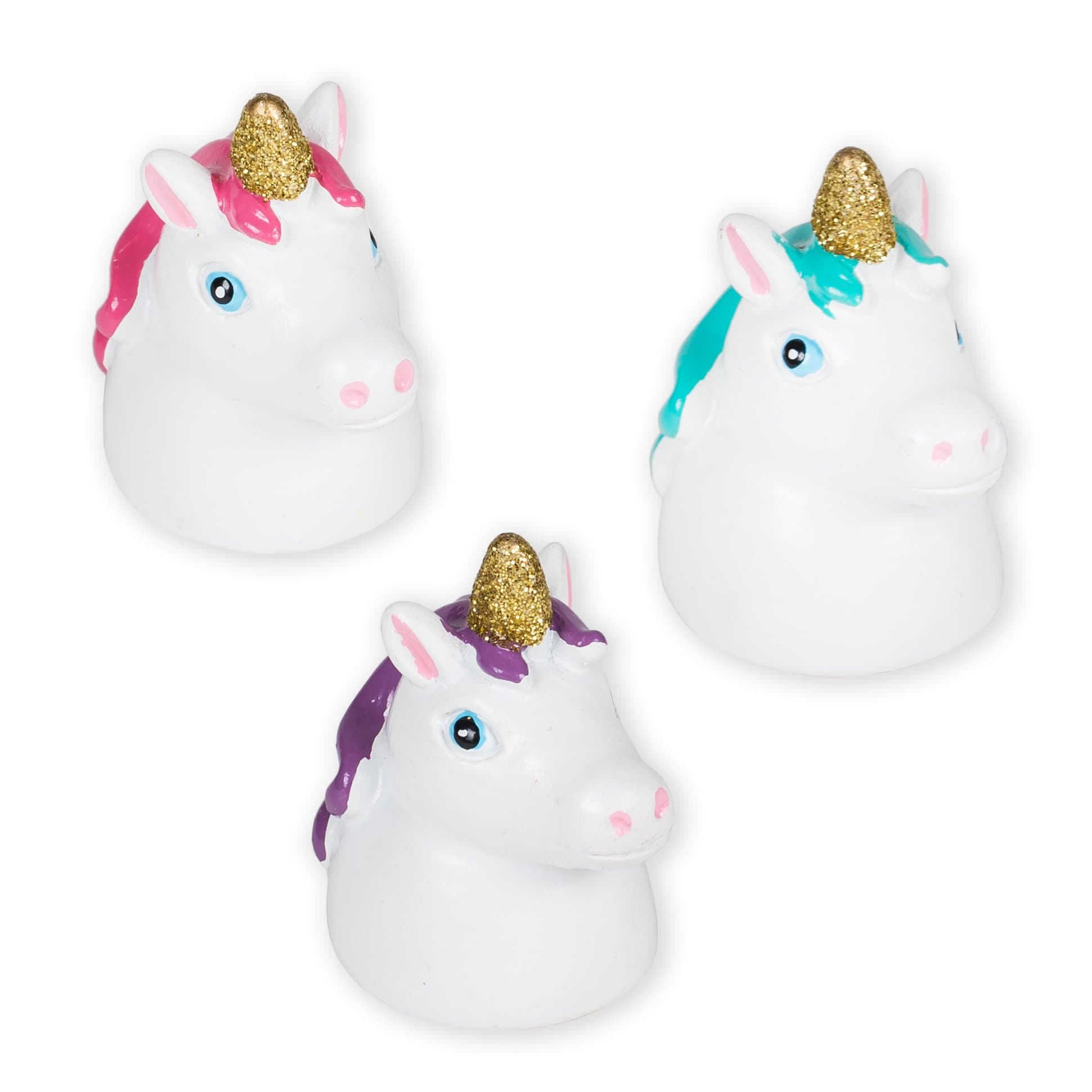 3 Pack Magical Unicorn Shaped Lip Gloss, Strawberry Grape and Raspberry