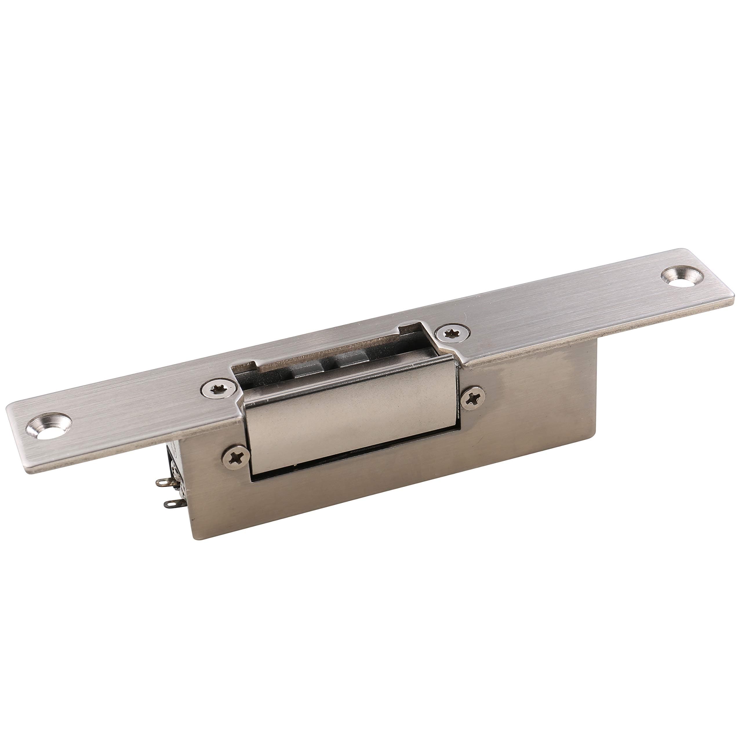 UHPPOTE 12VDC Narrow Type Electric Strike Lock Fail Secure Mode with Short Faceplate for Access Door