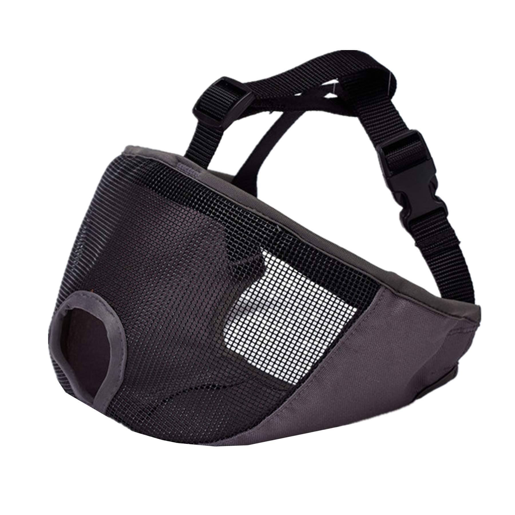 Short Snout Dog Muzzle- Adjustable Bulldog Muzzle Breathable Mesh Dog Mask for Biting Chewing Barking Training Licking and Grooming (S(9"-12"), Gray（Full Face）)