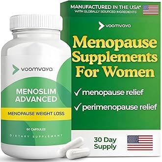 Menopause Supplements for Women - Menopause Weight Loss for Women & Perimenopause Supplements Women for Menopause Relief - VoomVaya MenoSlim Advanced - 60 Capsules