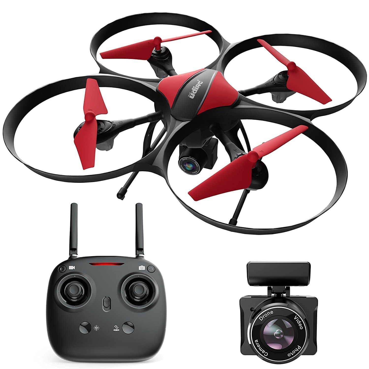 Force1 Drone for Beginners Altitude Hold 15-min Flight Time 720P Camera One Key Return Headless Mode U49C Quadcopter