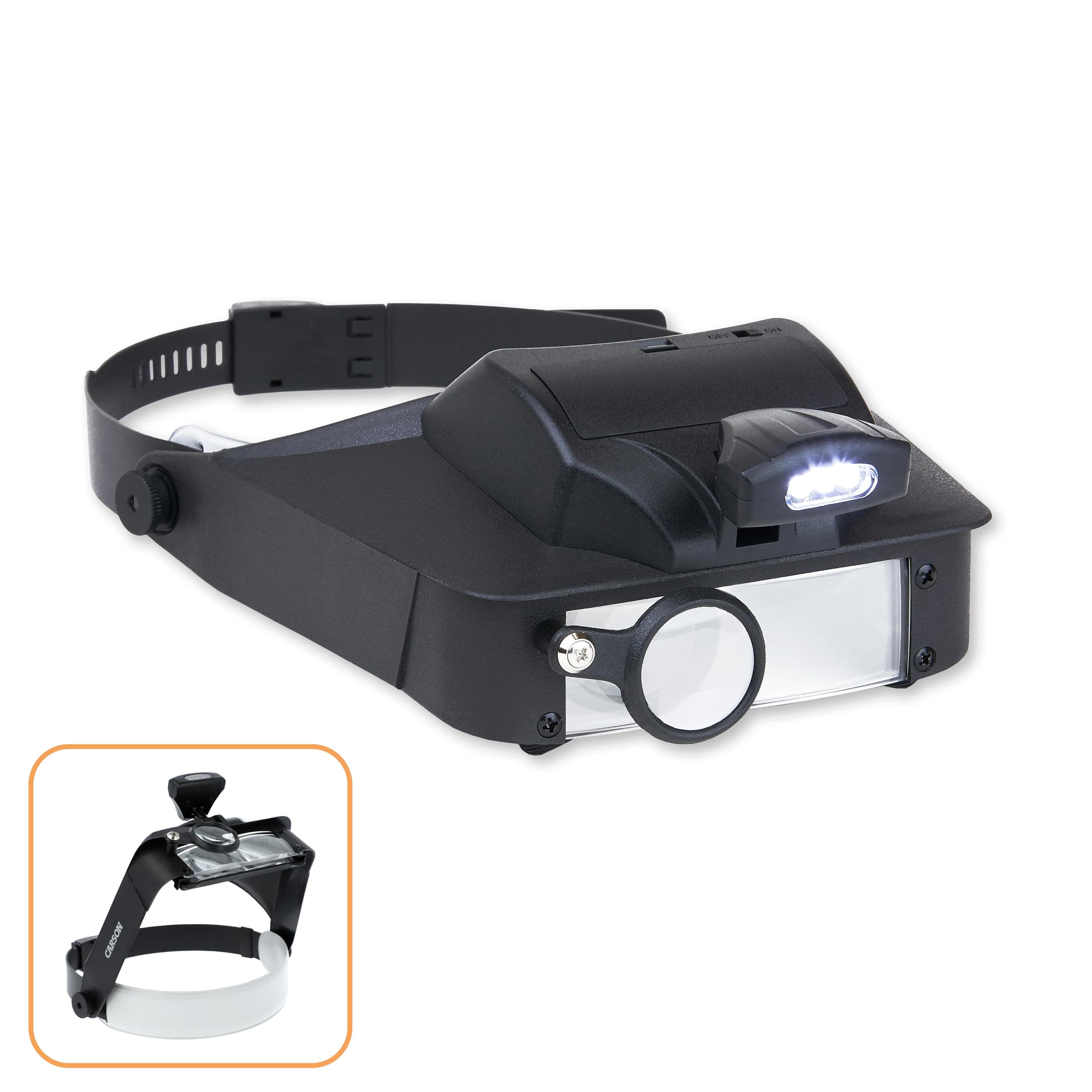 Carson LumiVisor LED Lighted Head-Band Magnifier Visor