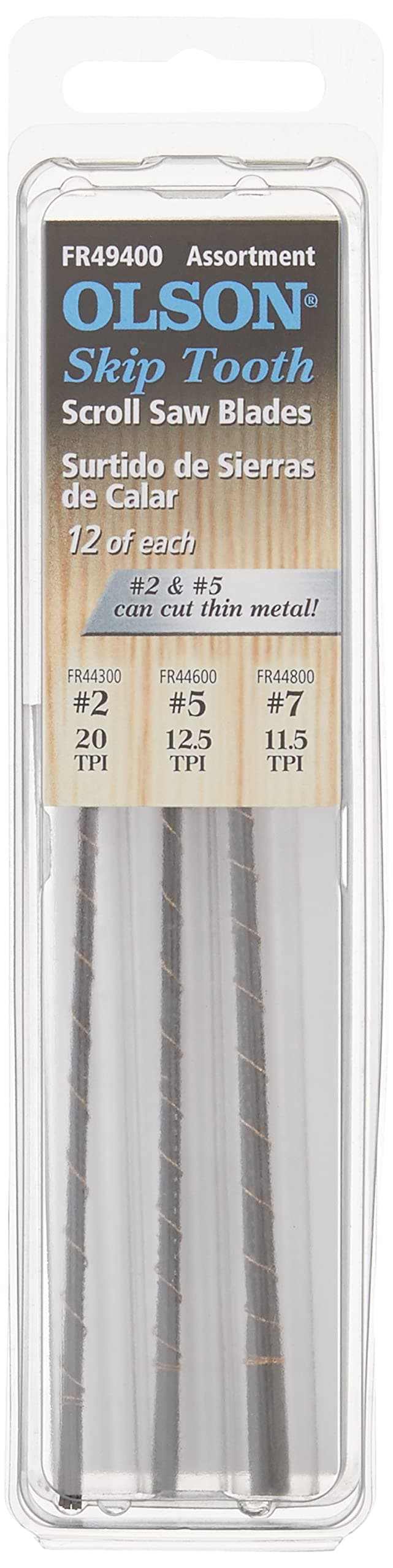 Olson SA4940 24-Skip tooth scroll blades