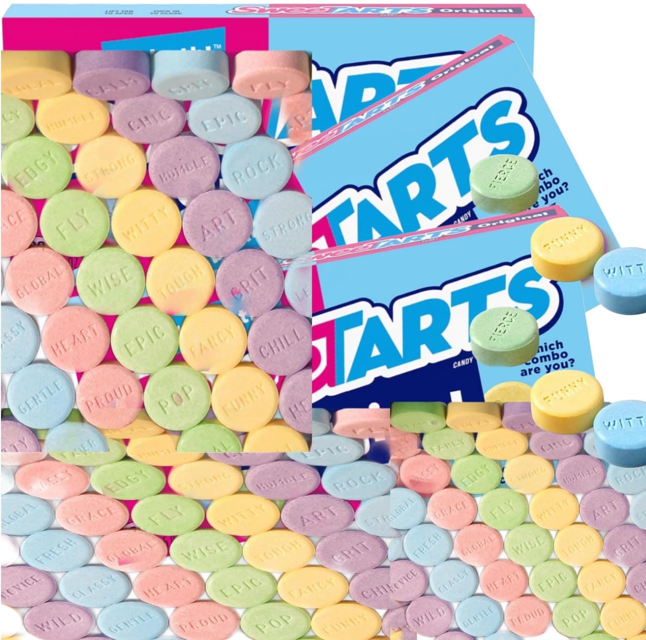 - Sweet Original Candy, Assorted Flavors Blue Raspberry, Red Cherry, Purple Grape, Yellow Lemon | (3 - Pack)