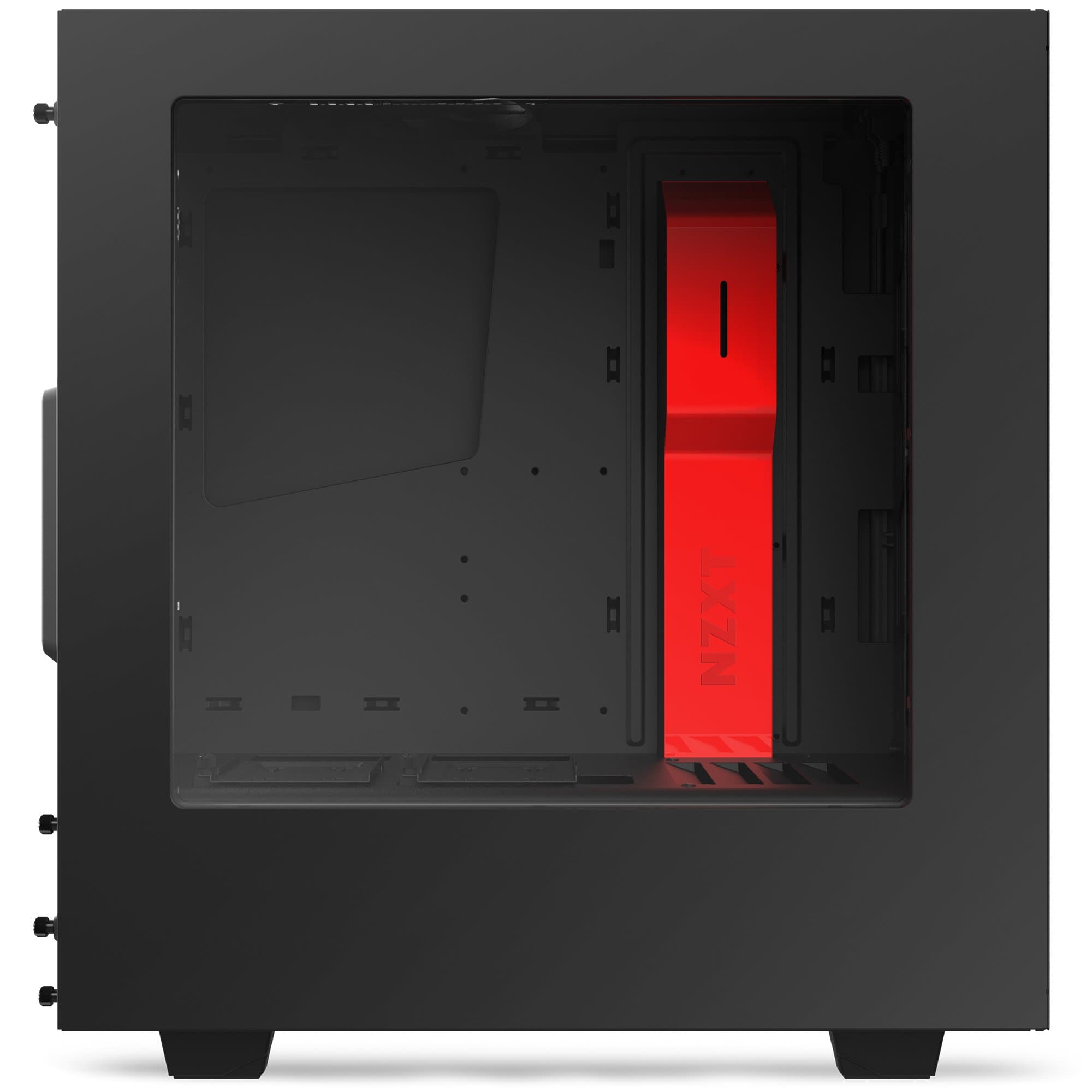 NZXT S340 Mid Tower Case CA-S340MB-GR Matte Black/Red