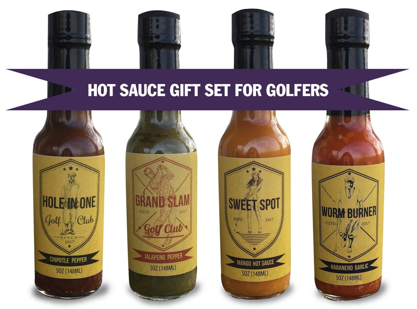 Hot Sauce Gift Set for Golf Lovers