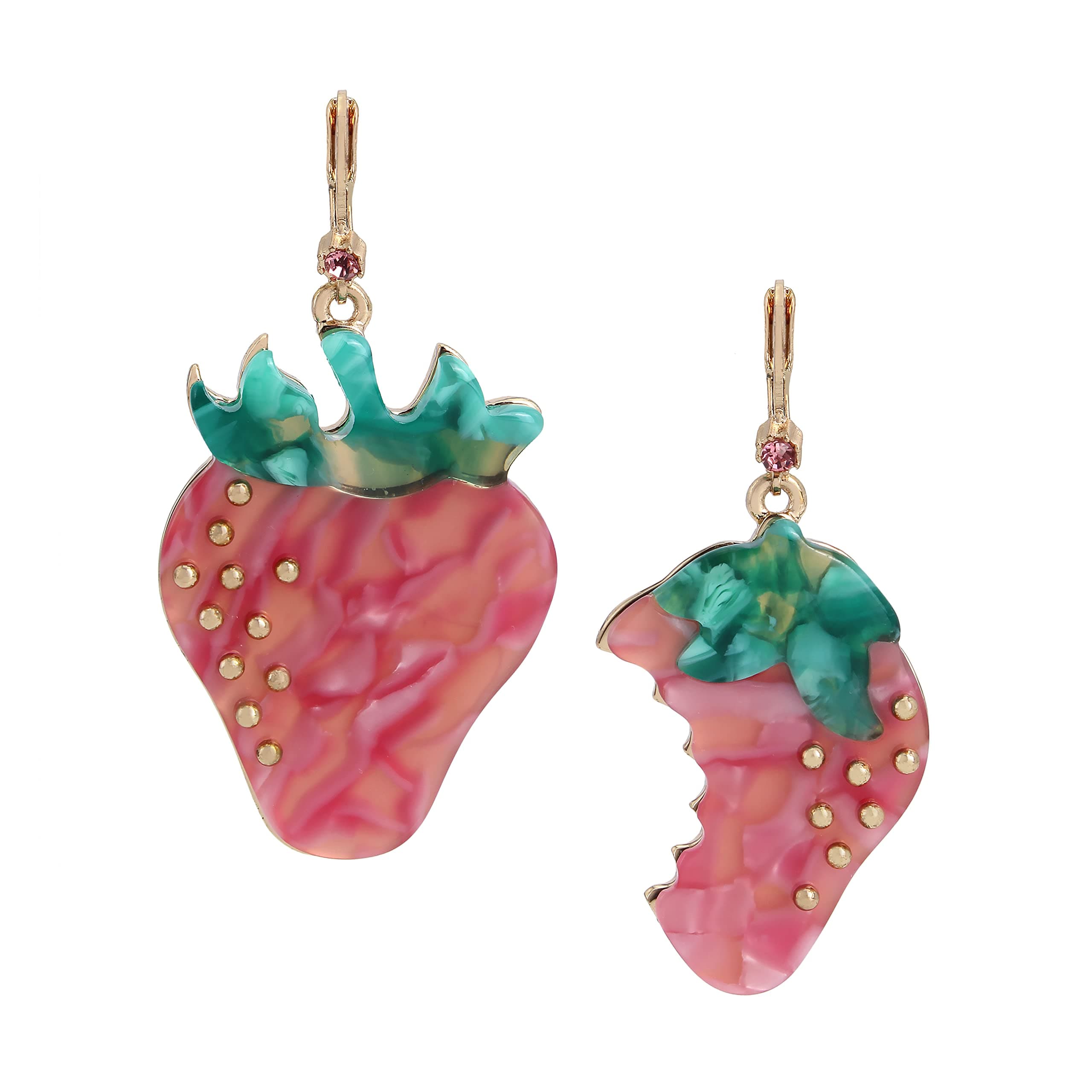 Strawberry Non-Matching Drop Earrings