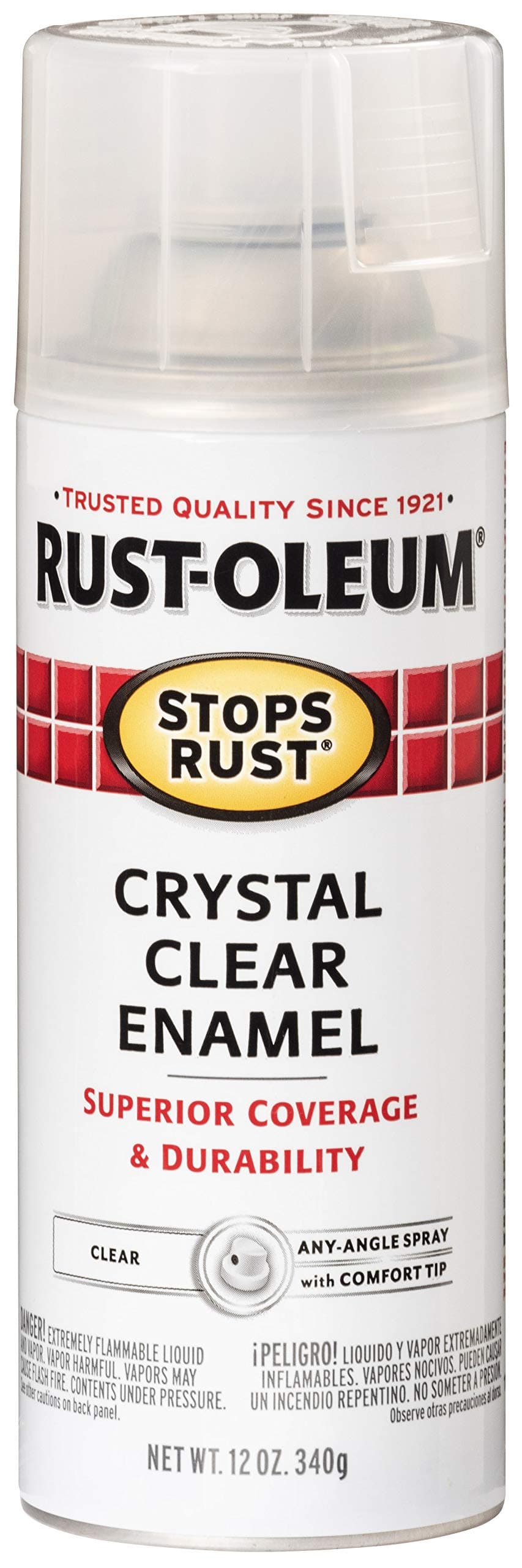 Rust-Oleum 7701830-2PK Stops Rust Spray Paint, 12 Oz, Gloss Crystal Clear, 2 Pack