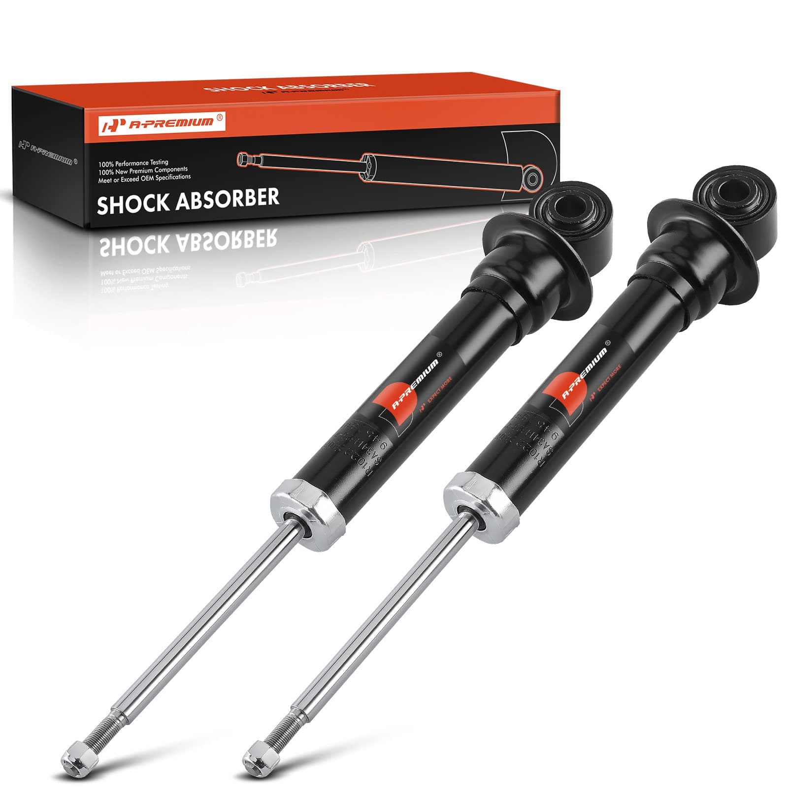 A-Premium Rear Pair (2) Shock Struts Absorbers Compatible with Ford Taurus Taurus X Freestyle Five Hundred Mercury Montego Sable, Driver and Passenger Side