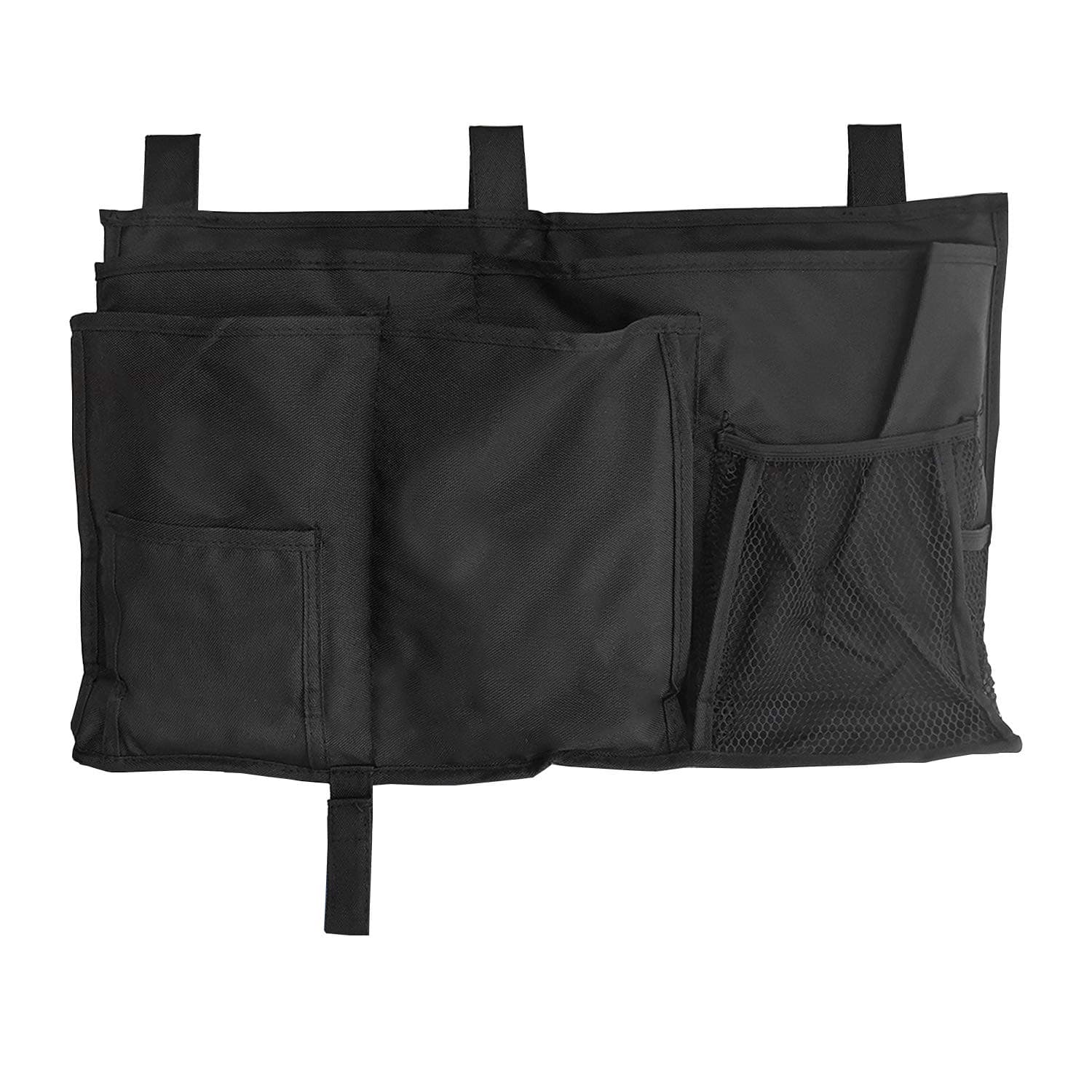 Bedside Caddy - Hanging Bedside Storage Organizer Bag for Bunk Beds Sofa (Black)
