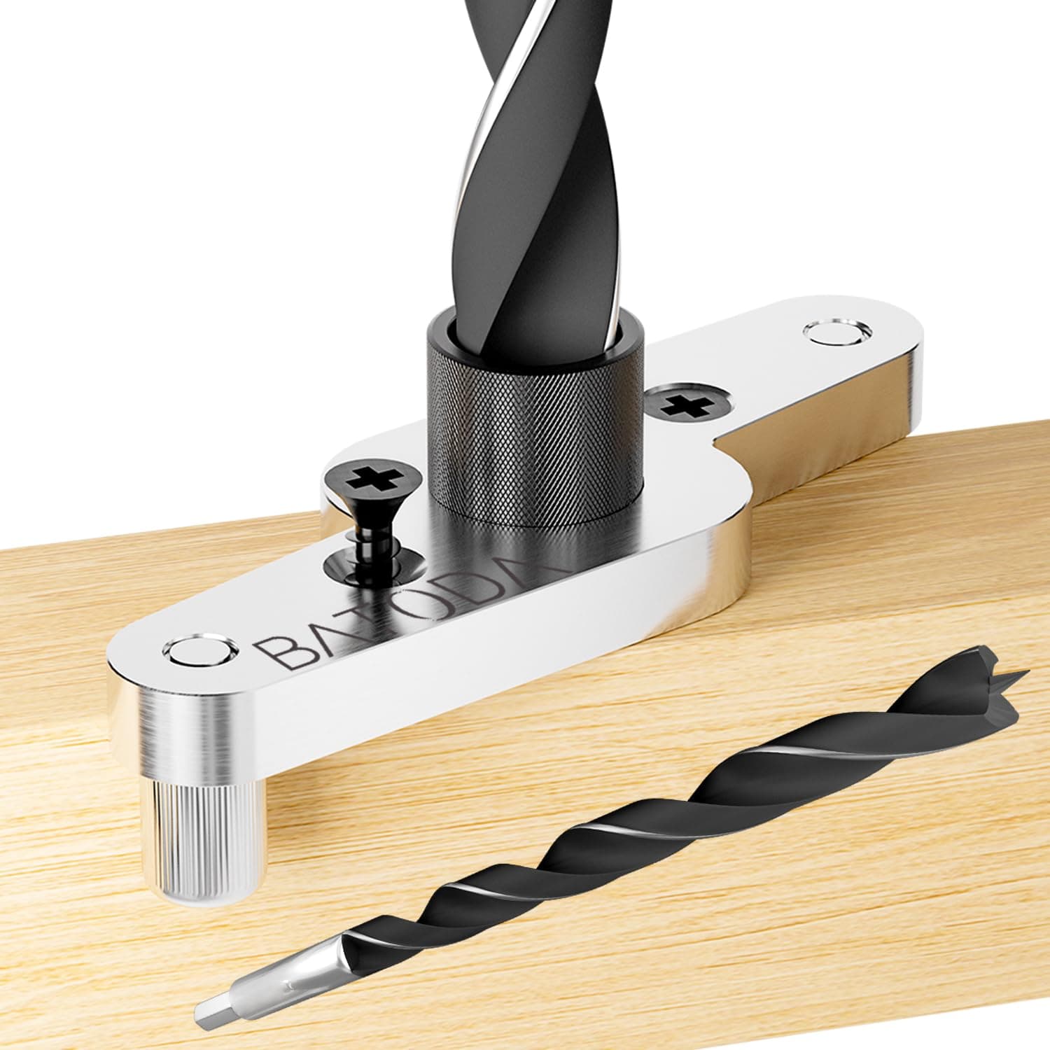 BATODA Dowel Jig Kit for Floating Shelf Bracket (Silver)