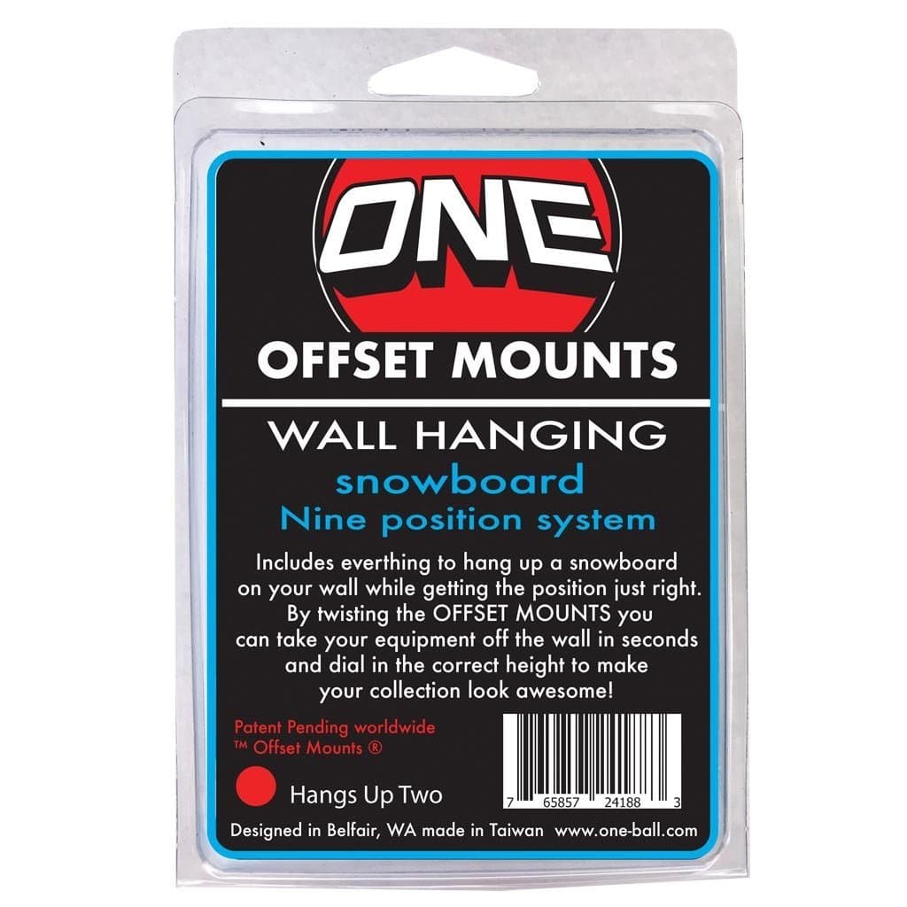 Wall MOUNTS Offset Mount Design for Hanging UP Snowboards Two Pack (Hangs UP Two)