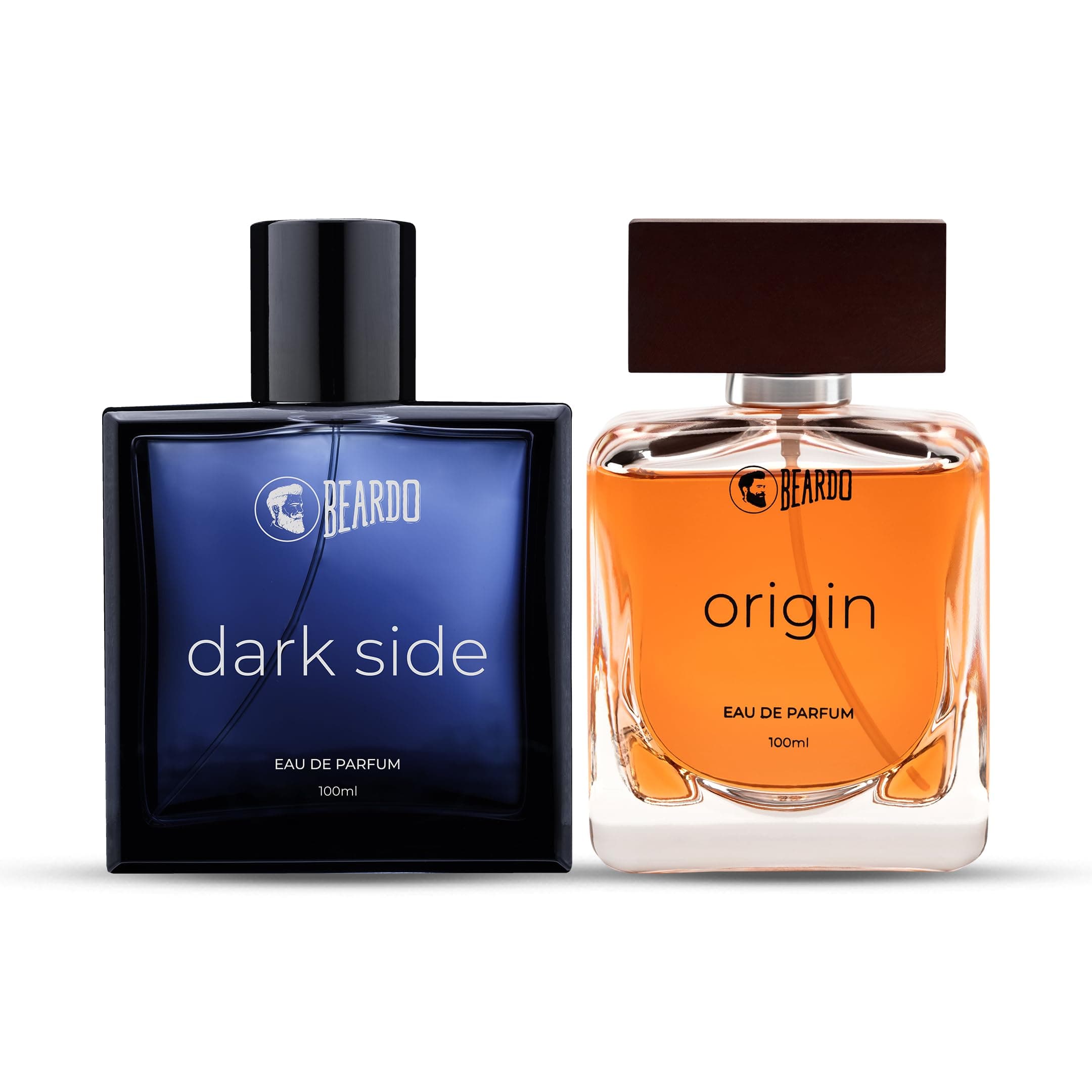 BEARDO Dark Side & Origin Perfume Combo For Men (100Ml X Pack Of 2) Long Lasting With Fresh & Woody Notes | Strong Eau De Parfum With Aqua & Musky Notes | Christmas Gift For Men | Gift For Friends