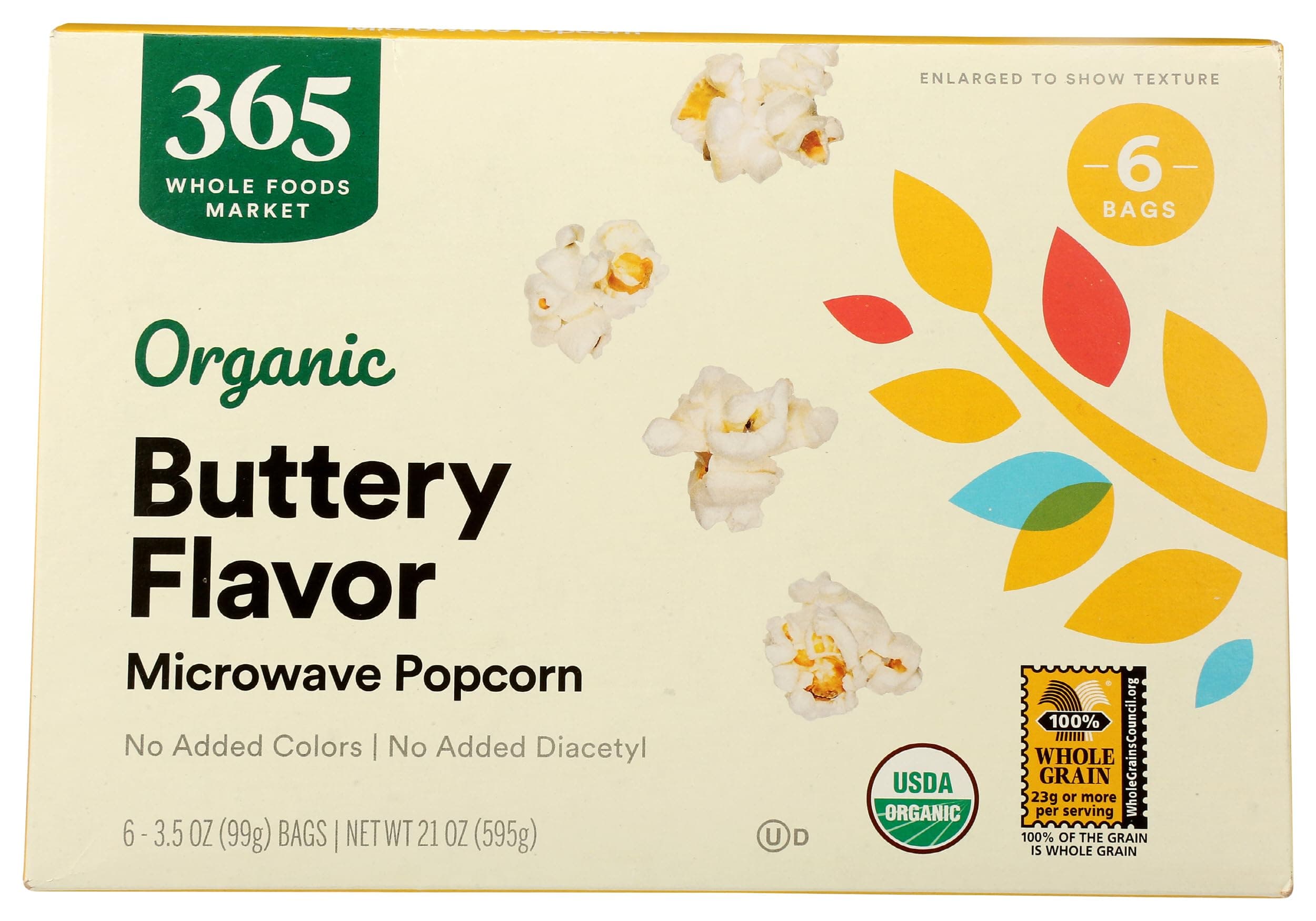 Organic Microwave Popcorn, 21 Ounce
