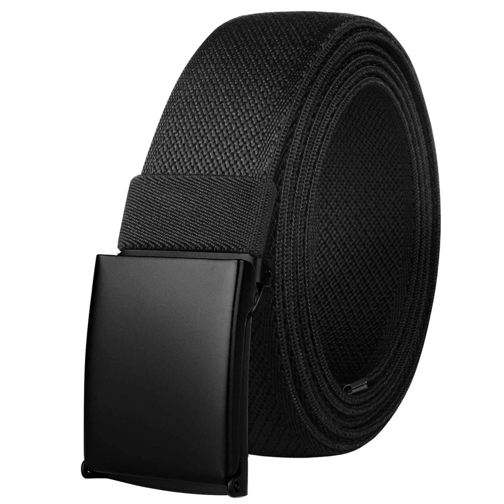 Mens Belts Plus Size 39'' to 75'' Stretch Elastic Web Cloth Belt Black