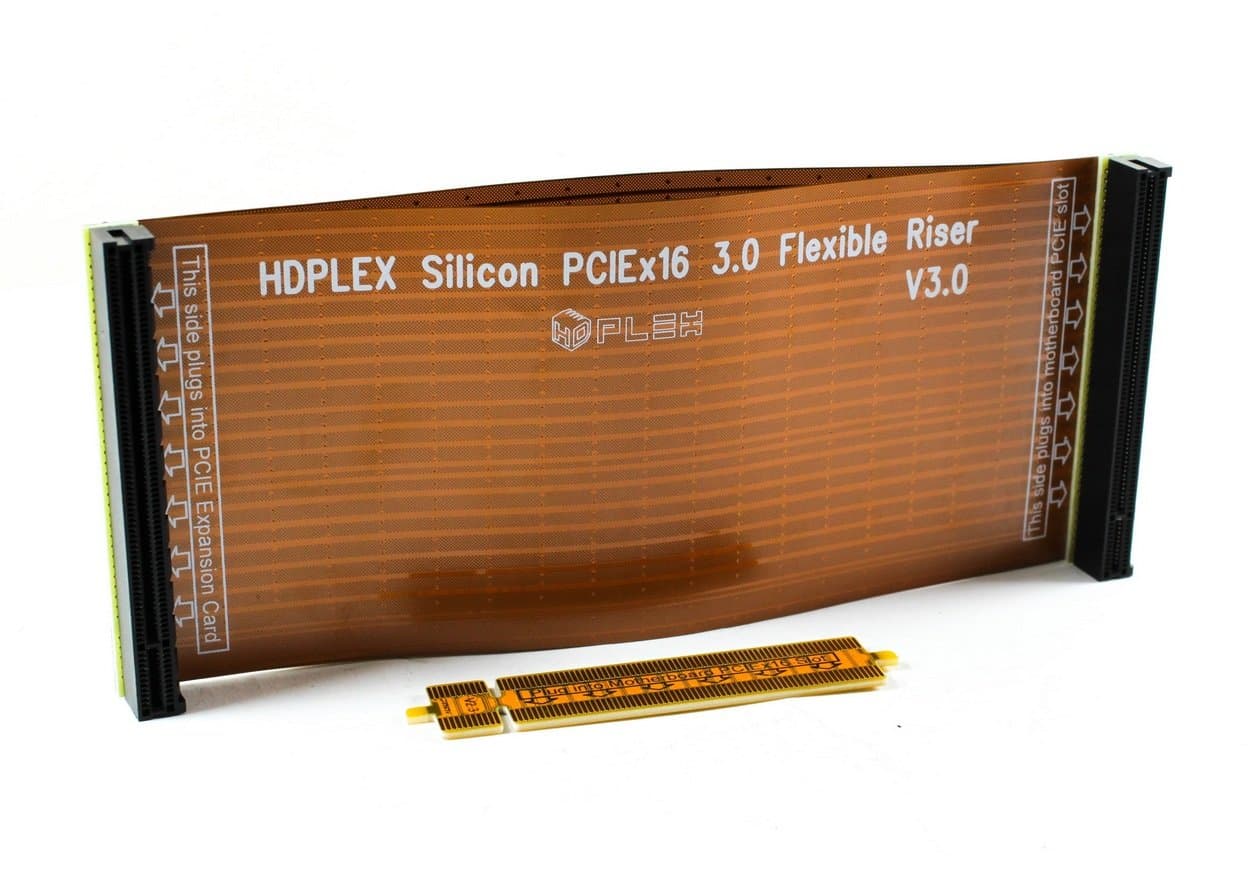 Silicon Fully Shielded Dual Layer PCI-Ex16 PCIE 3.0 Flexible Riser Card 21cm Length