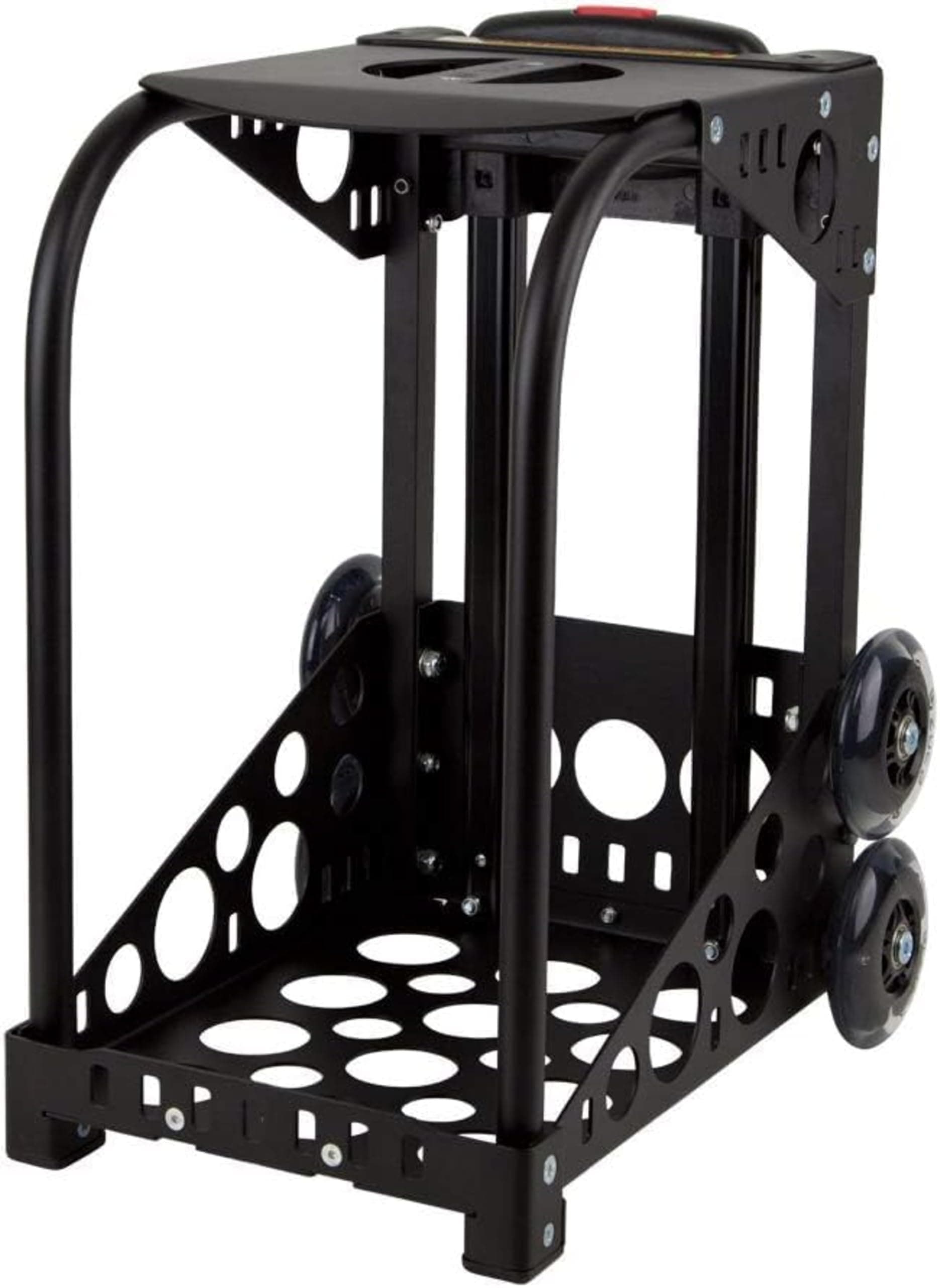 Sport Frame (Black) with Built-In Seat, Telescoping Handle, and Flashing Wheels (for any Sport Insert Bag)