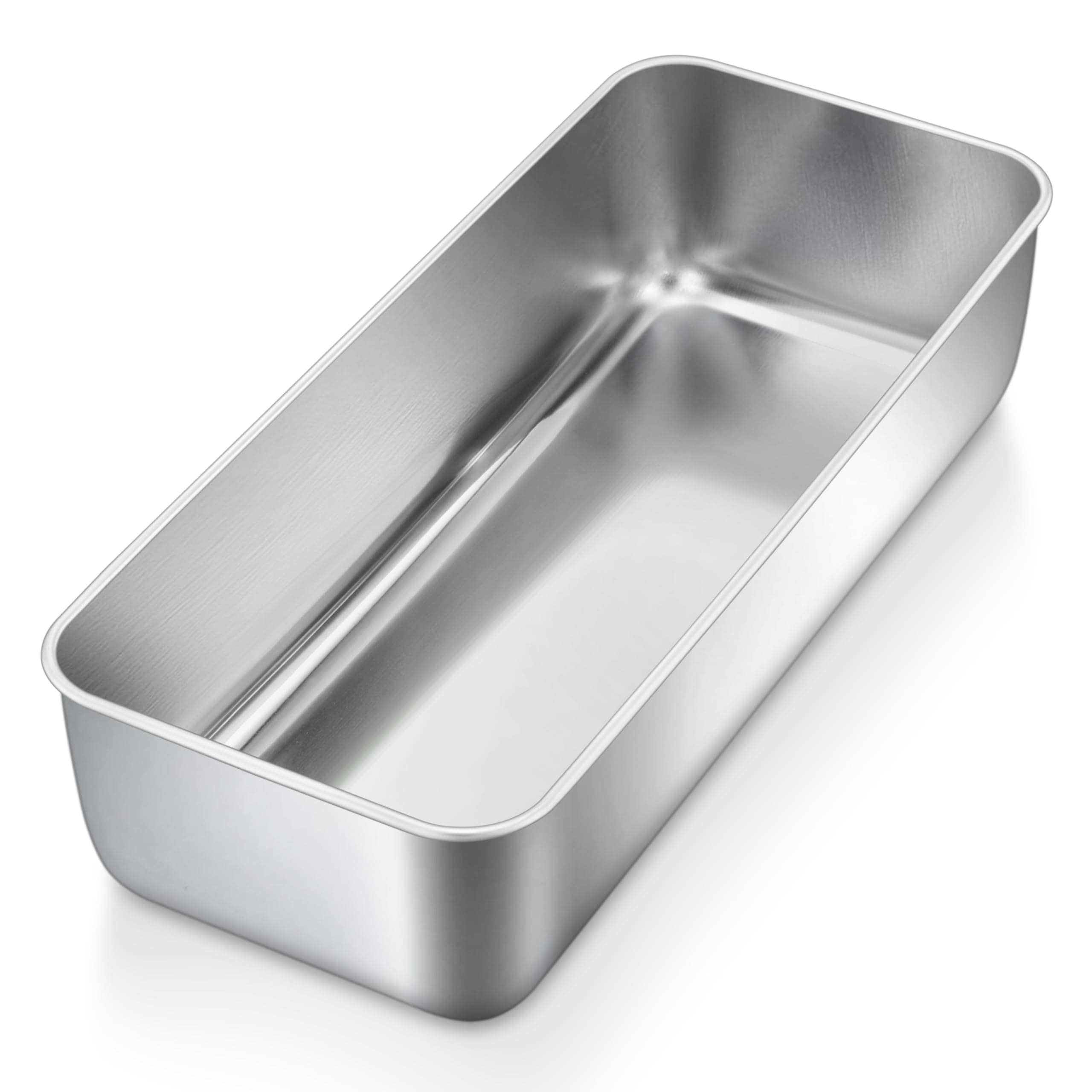 P&P CHEF Loaf Pans for Baking Bread, 12 x 5 Inch Large Stainless Steel Bread Loaf Pan Tins for Homemade Meatloaf Cake Brownies, Healthy & Sturdy, Oven & Dishwasher Safe, 1Pc