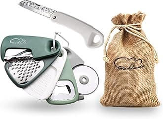 Kitchen Gadgets 6 Piece Set - Space Saving Cooking Tools Utensils for Small Kitchen, Stainless Steel Accessories for RV inside Camper Outdoor Gadgets Gifts Essentials Dishwasher Safe(Green)