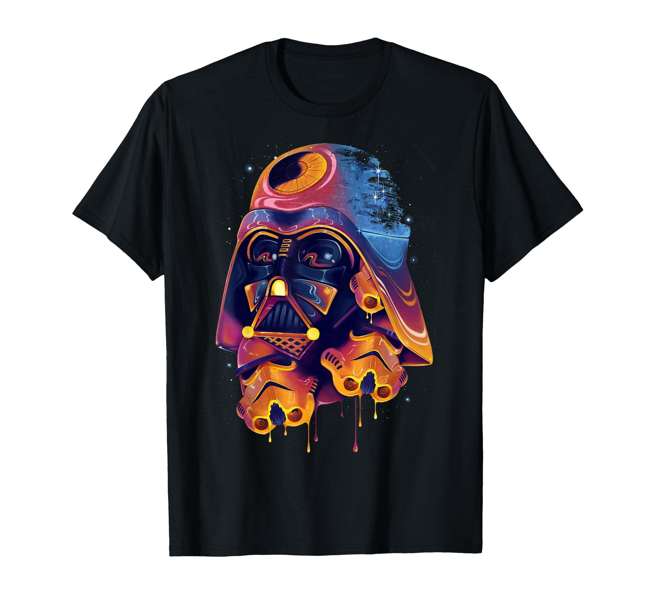 Darth Vader Trooper Helmets Psychedelic Drip T-Shirt