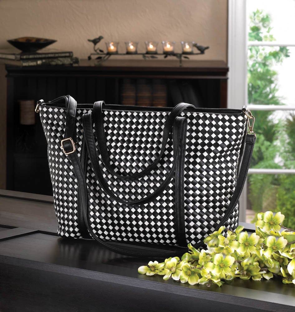 Breezy Couture Checkered Tote Bag