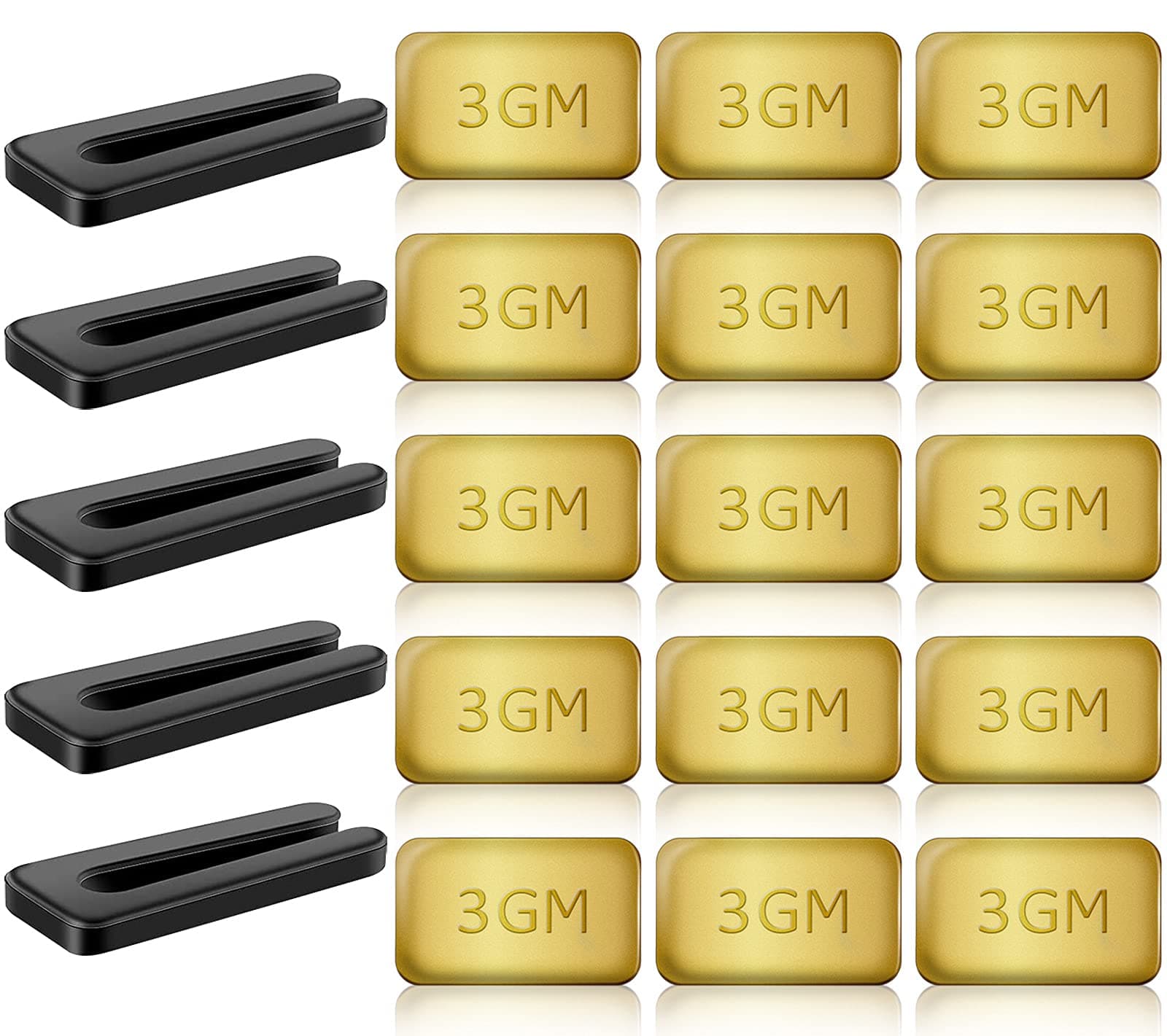 20PCS Ceiling Fan Balancing Kit, 5 Sets High Calibration Blade Balance Tool Including 5 Pcs Resilient Clips and 15 Pcs Metal Self-Adhesive 3G Weight