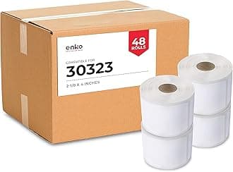 enKo (48 Rolls, 10,560 Labels) Address & Shipping Labels 30323 Compatible for Dymo LabelWriter (2-1/8 x 4")