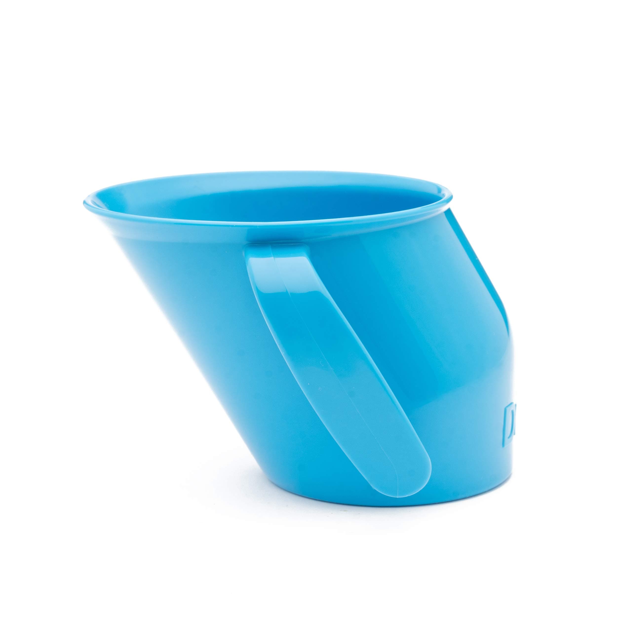 Doidy Cup, Open Cup for Training Baby 6 Months-3 Years, 200ml, Slanted Weaning Cup with Handles for Learning to Drink, BPA Free (Blue)