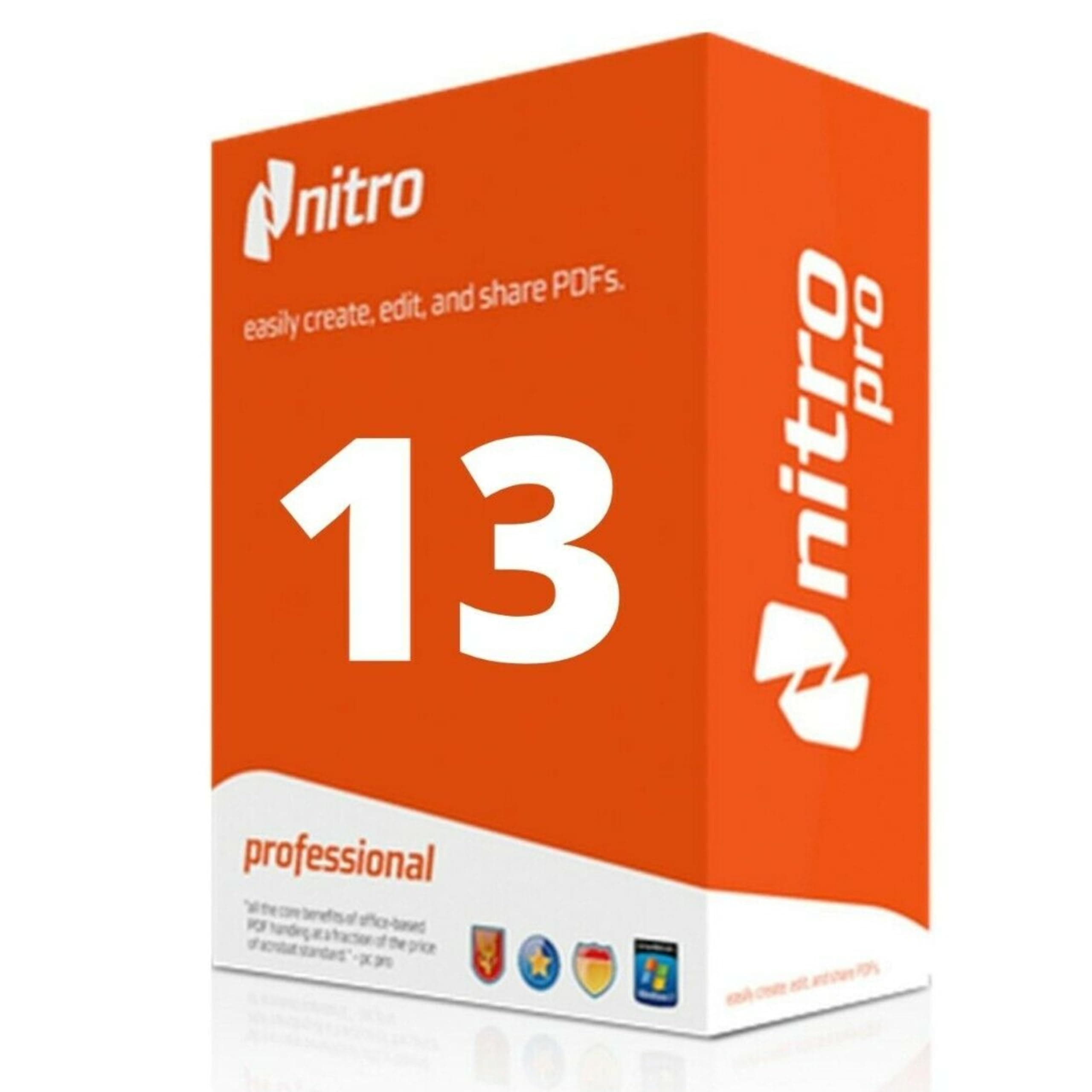 Nitro PDF Pro 13 v13 | PDF Editor & All PDF Solutions | Edit, Converter, Protect, Sign & Stamp & Viewer | Lifetime Validity |1 PC | For Windows